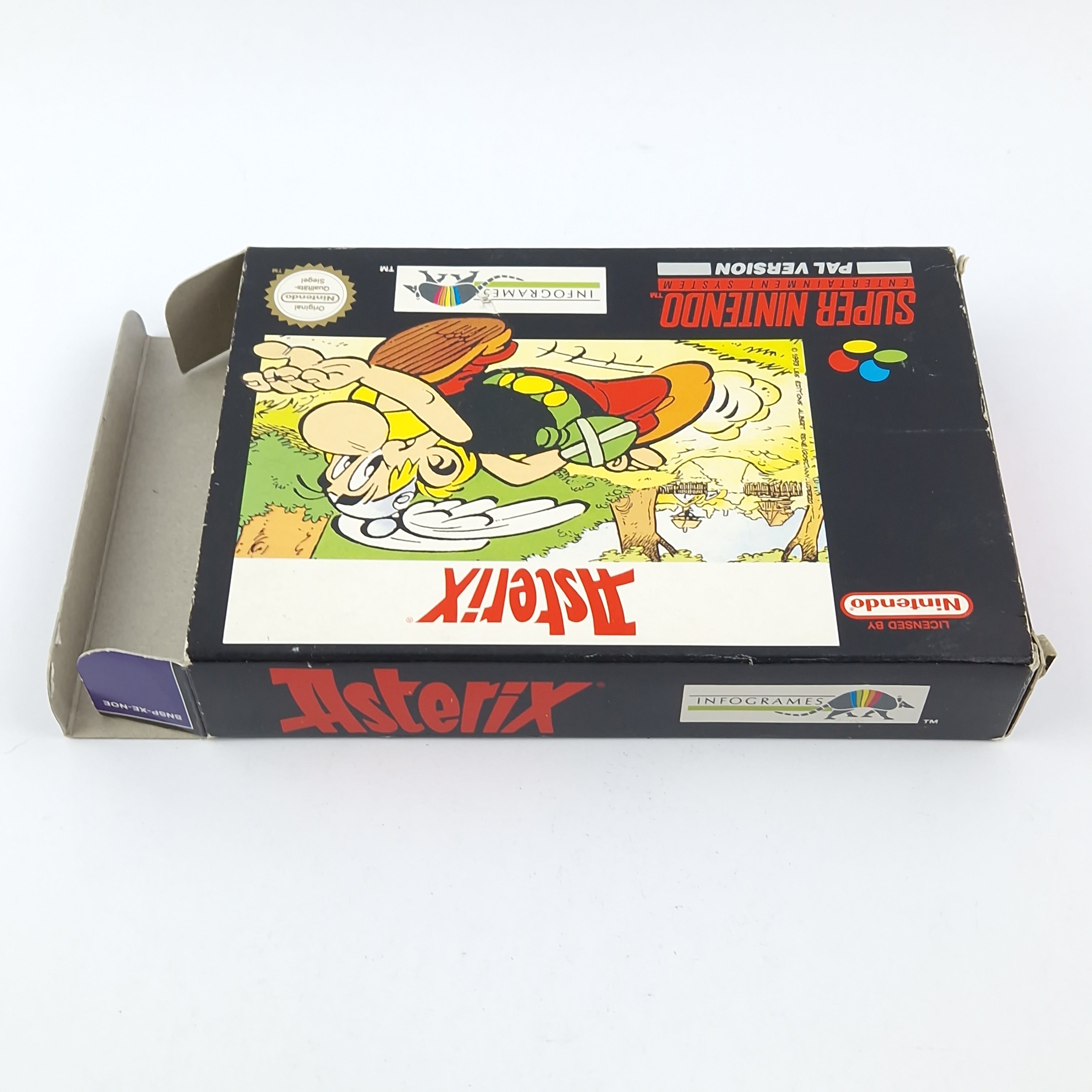 Super Nintendo Spiel: Asterix mit Poster - OVP Anleitung Modul Snes Pal Game