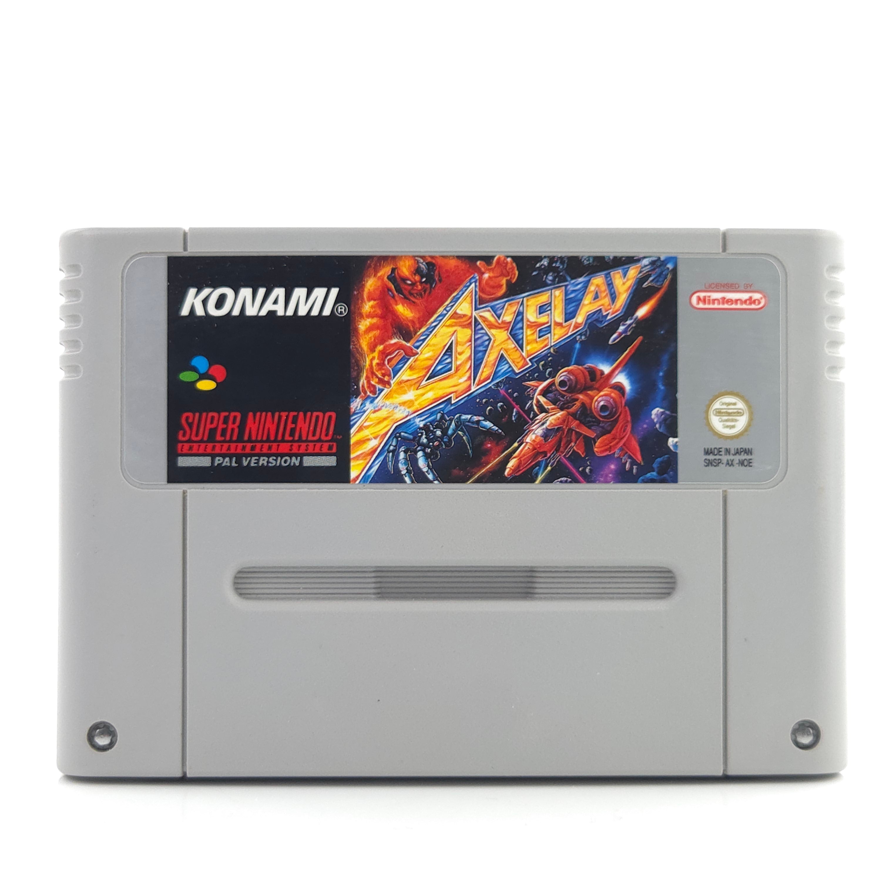 Super Nintendo Spiel Axelay SNES Modul PAL NOE Konami