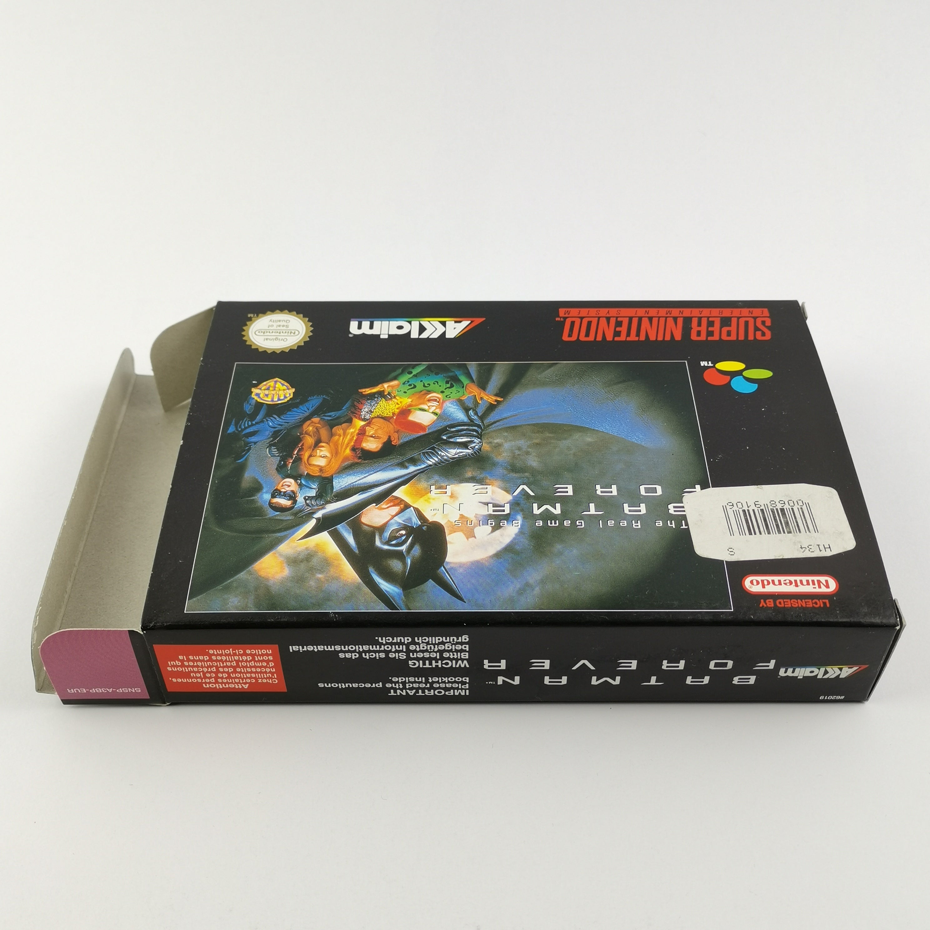 Super Nintendo Spiel – Batman Forever OVP Anleitung PAL
