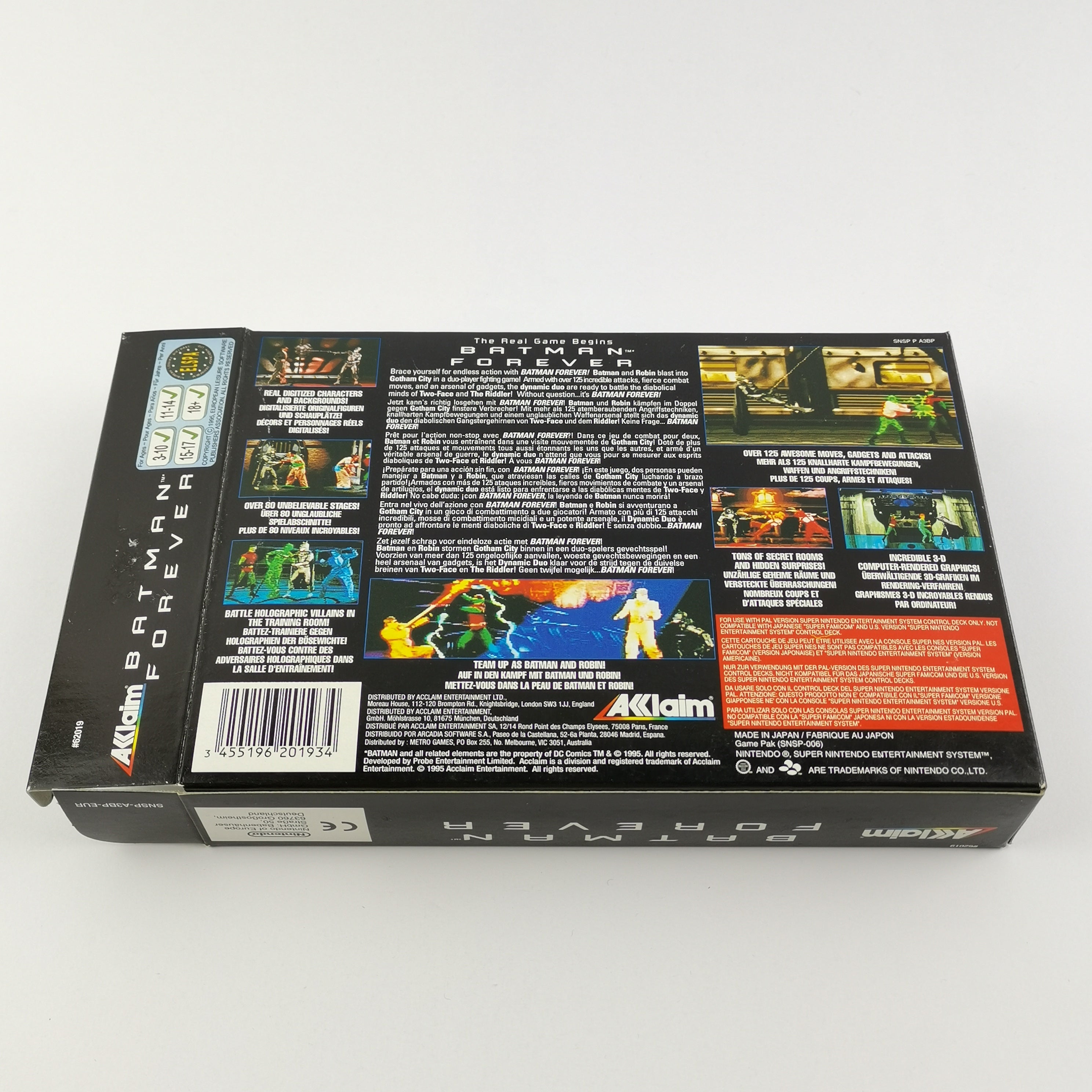 Super Nintendo Spiel – Batman Forever OVP Anleitung PAL