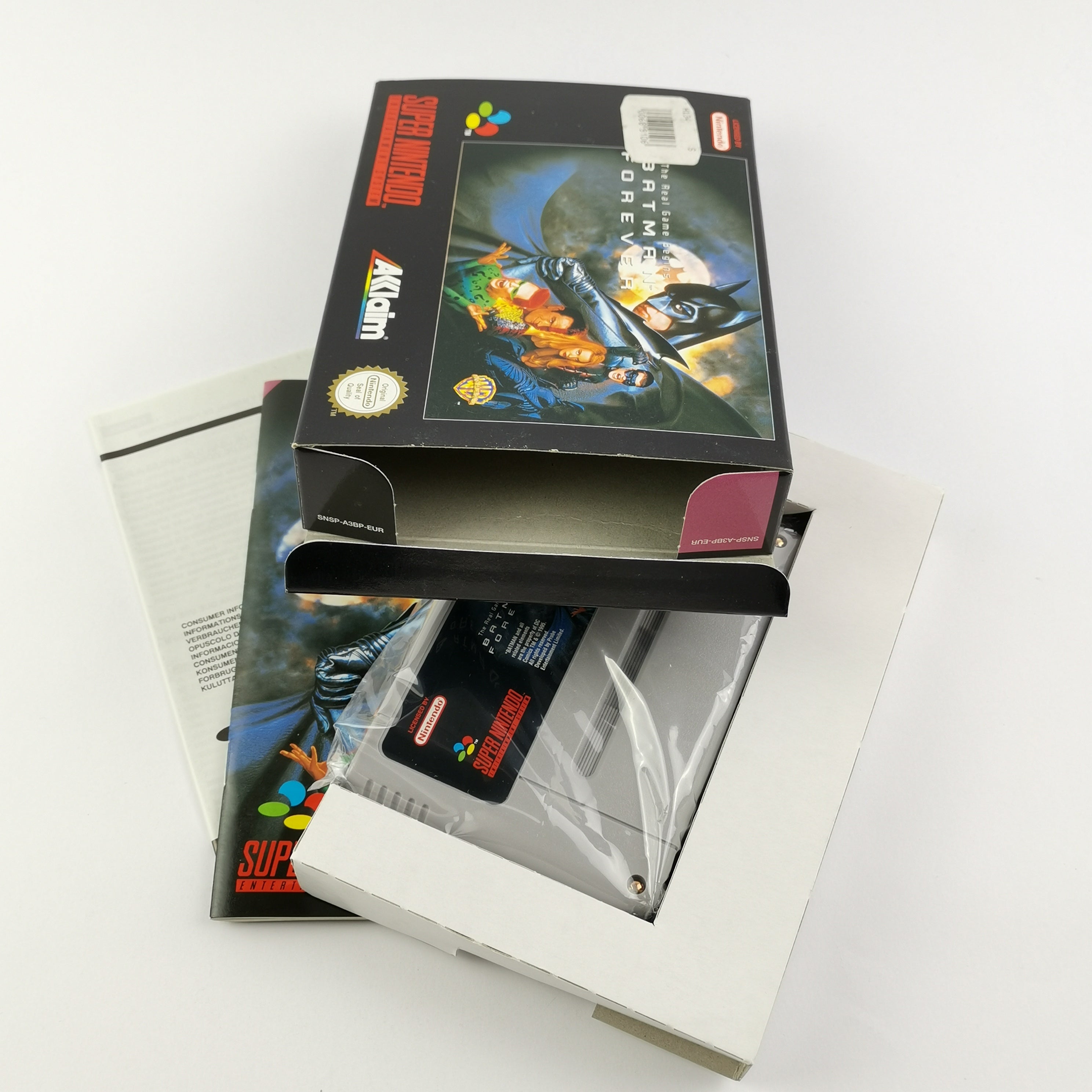 Super Nintendo Spiel – Batman Forever OVP Anleitung PAL