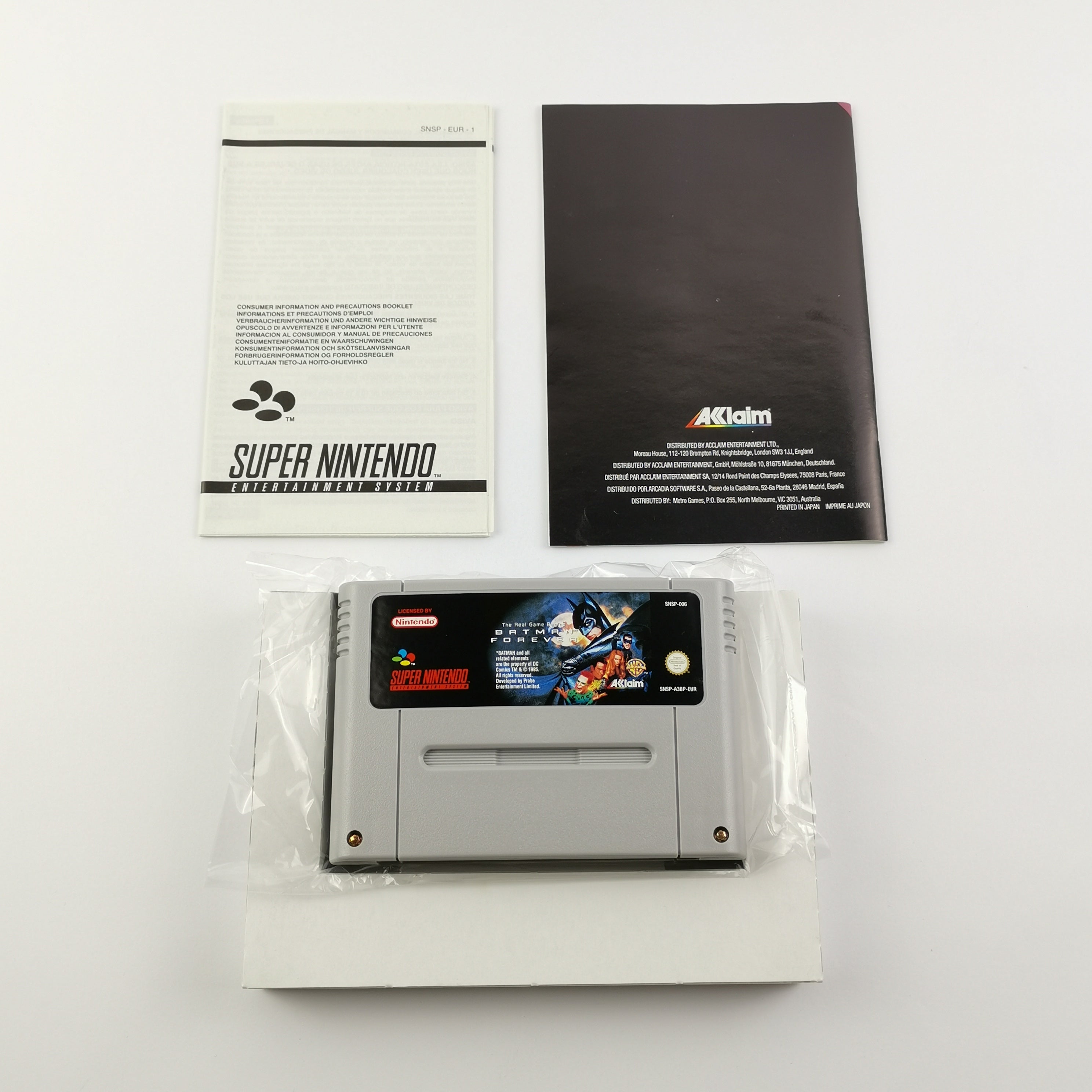 Super Nintendo Spiel – Batman Forever OVP Anleitung PAL