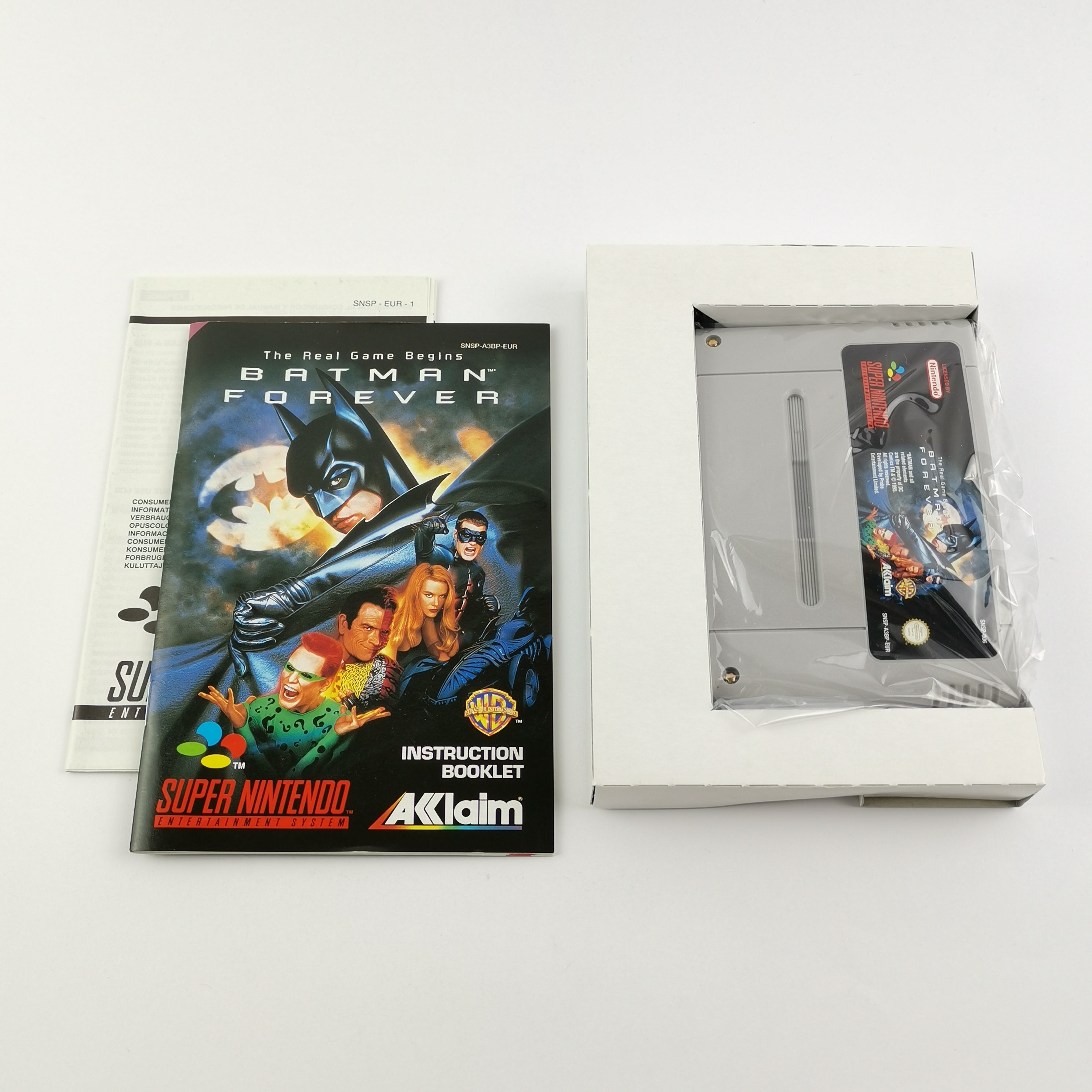 Super Nintendo Spiel – Batman Forever OVP Anleitung PAL
