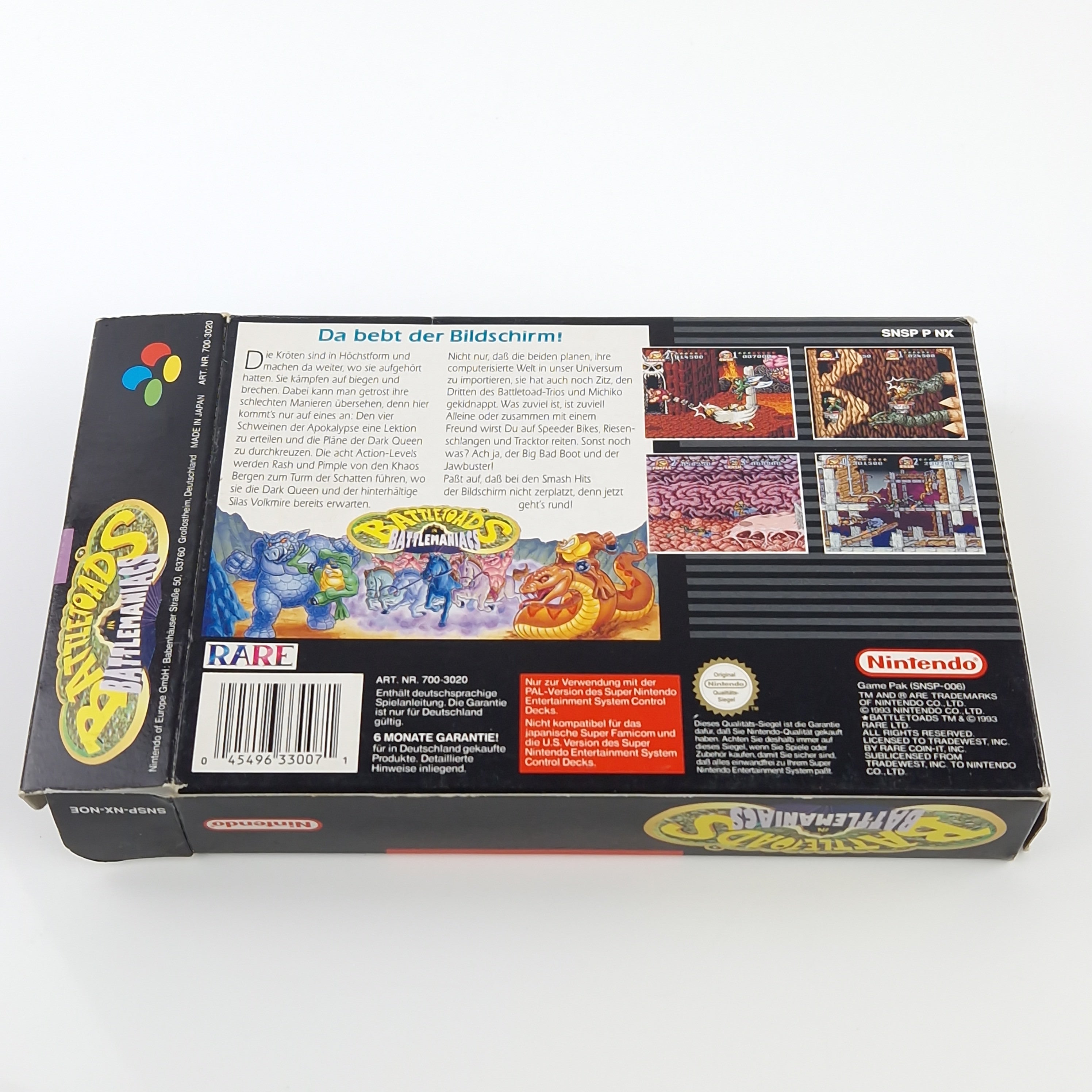 Super Nintendo Spiel – Battletoads in Battlemaniacs OVP PAL