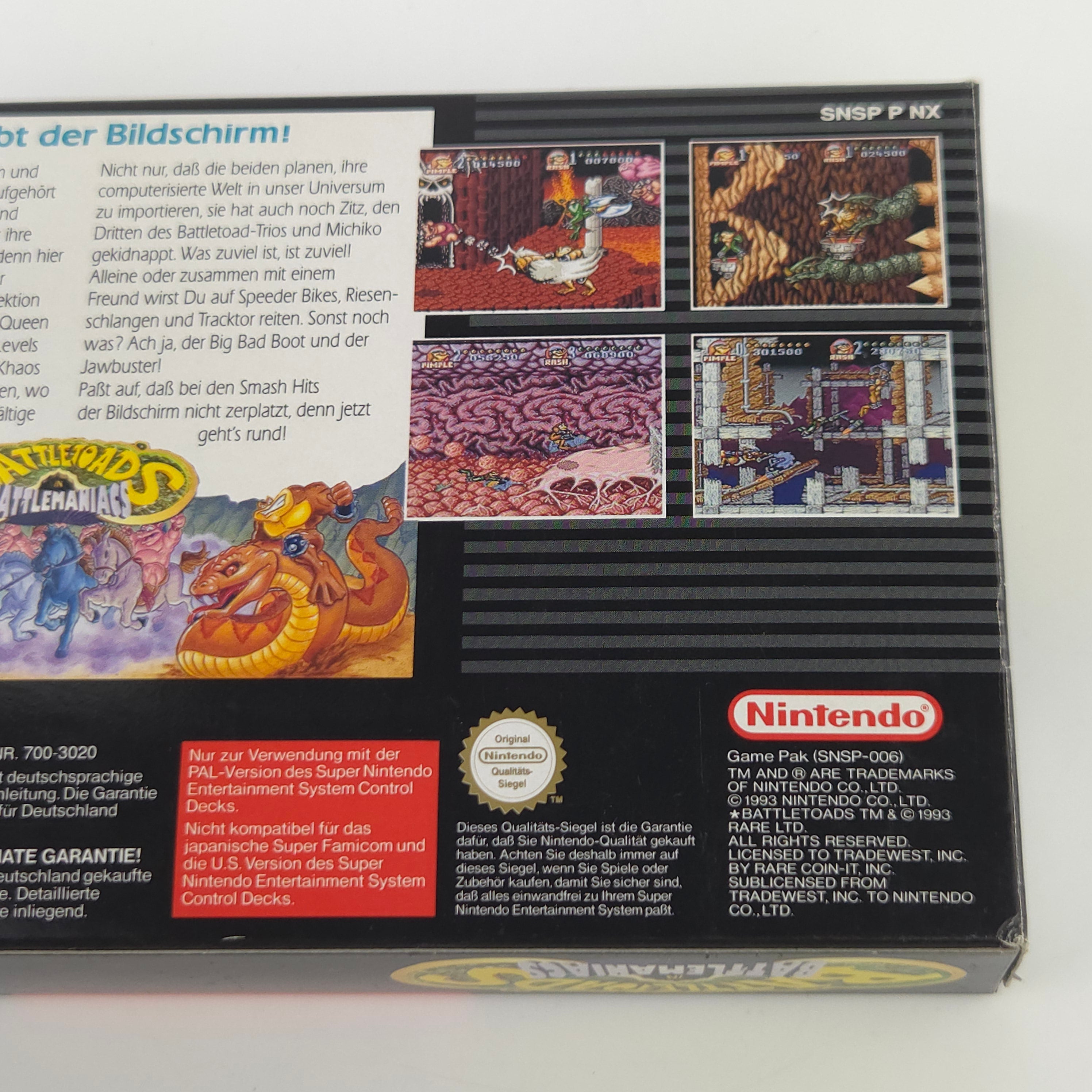 Super Nintendo Spiel Battletoads nahezu neuwertig CIB
