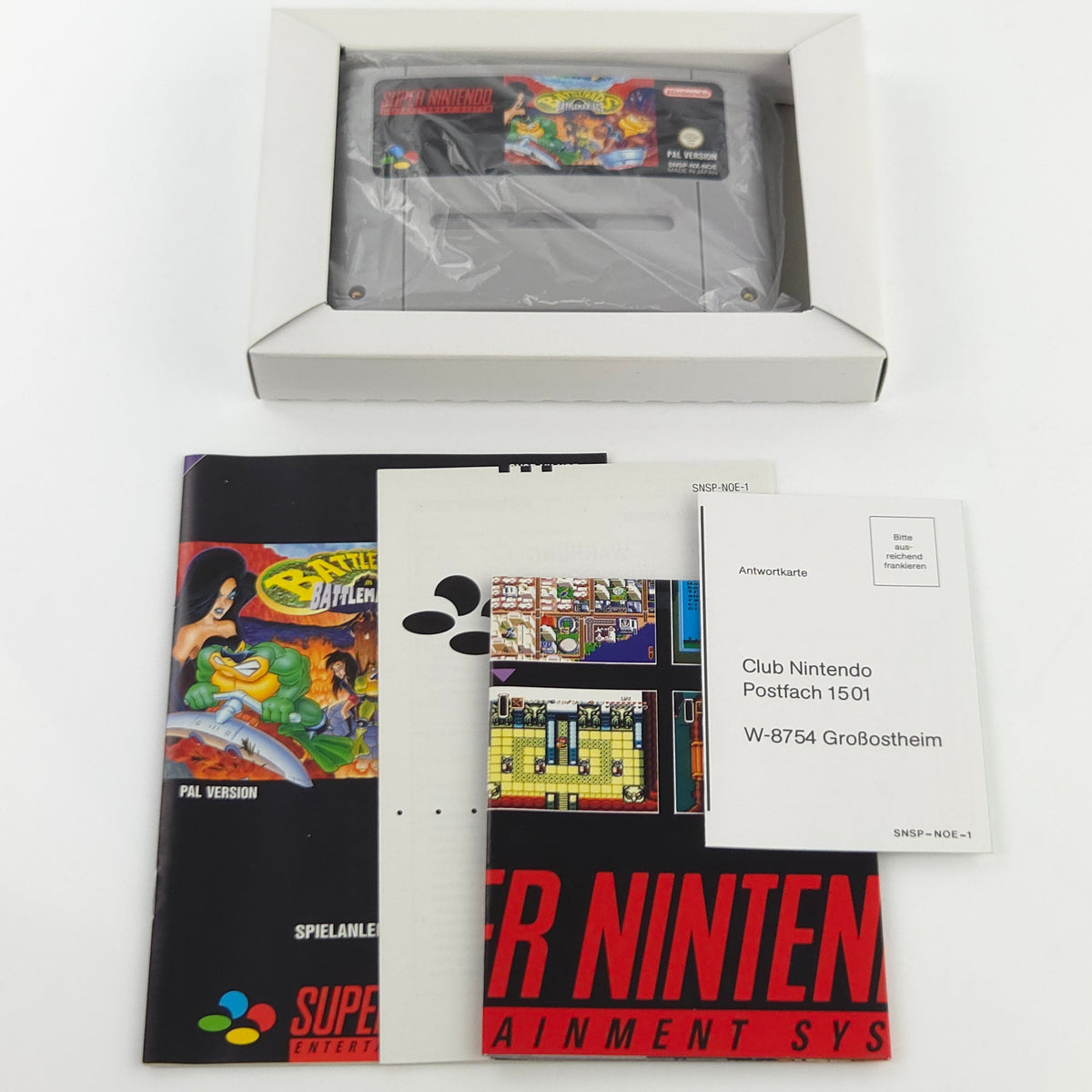 Super Nintendo Spiel Battletoads nahezu neuwertig CIB
