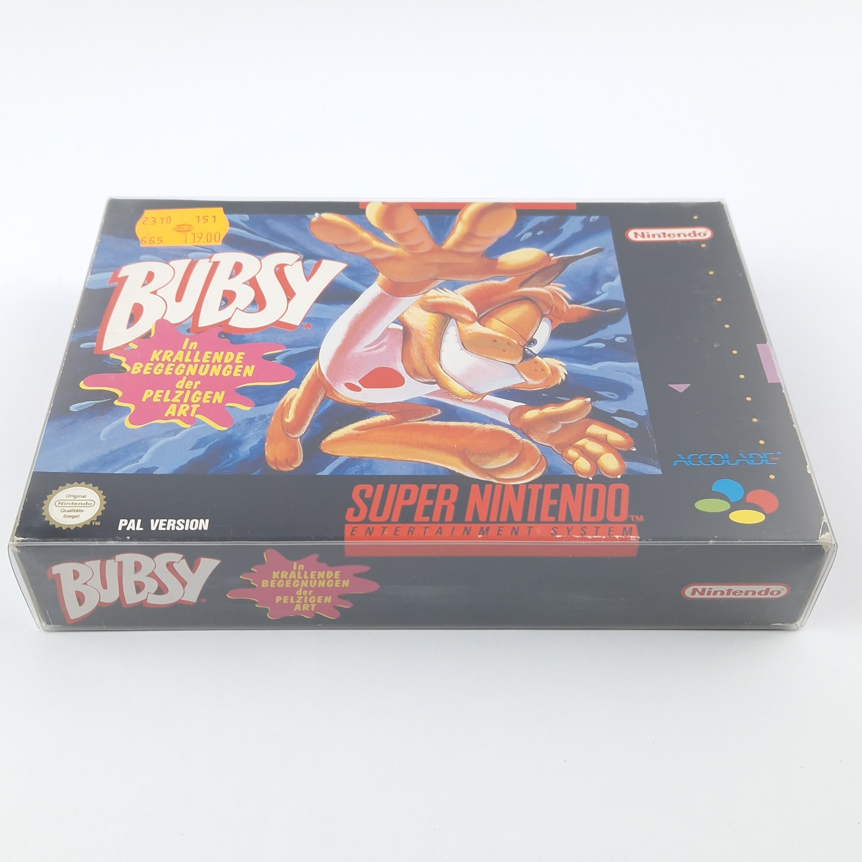 Super Nintendo Spiel – Bubsy Modul Anleitung OVP PAL CIB