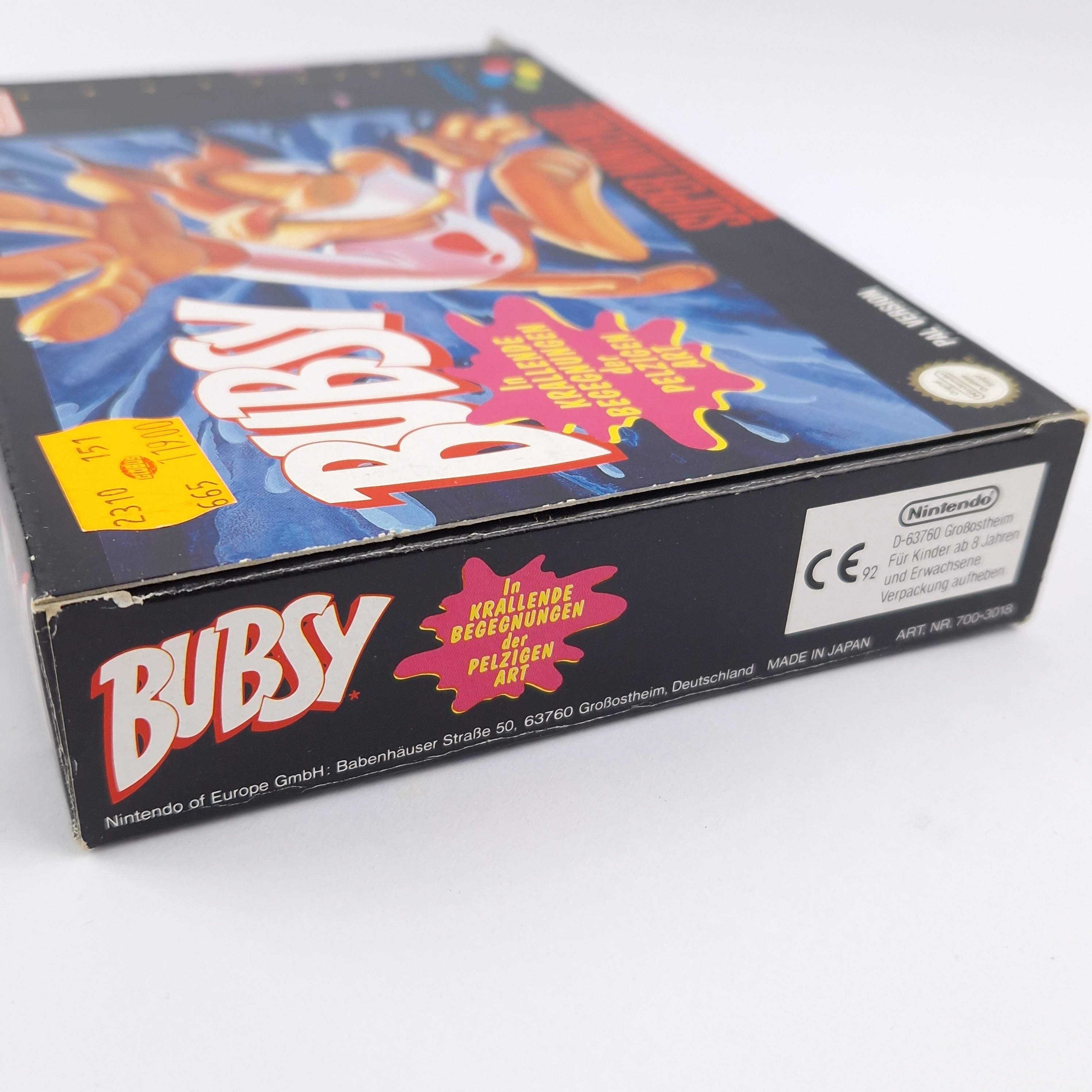 Super Nintendo Spiel – Bubsy Modul Anleitung OVP PAL CIB
