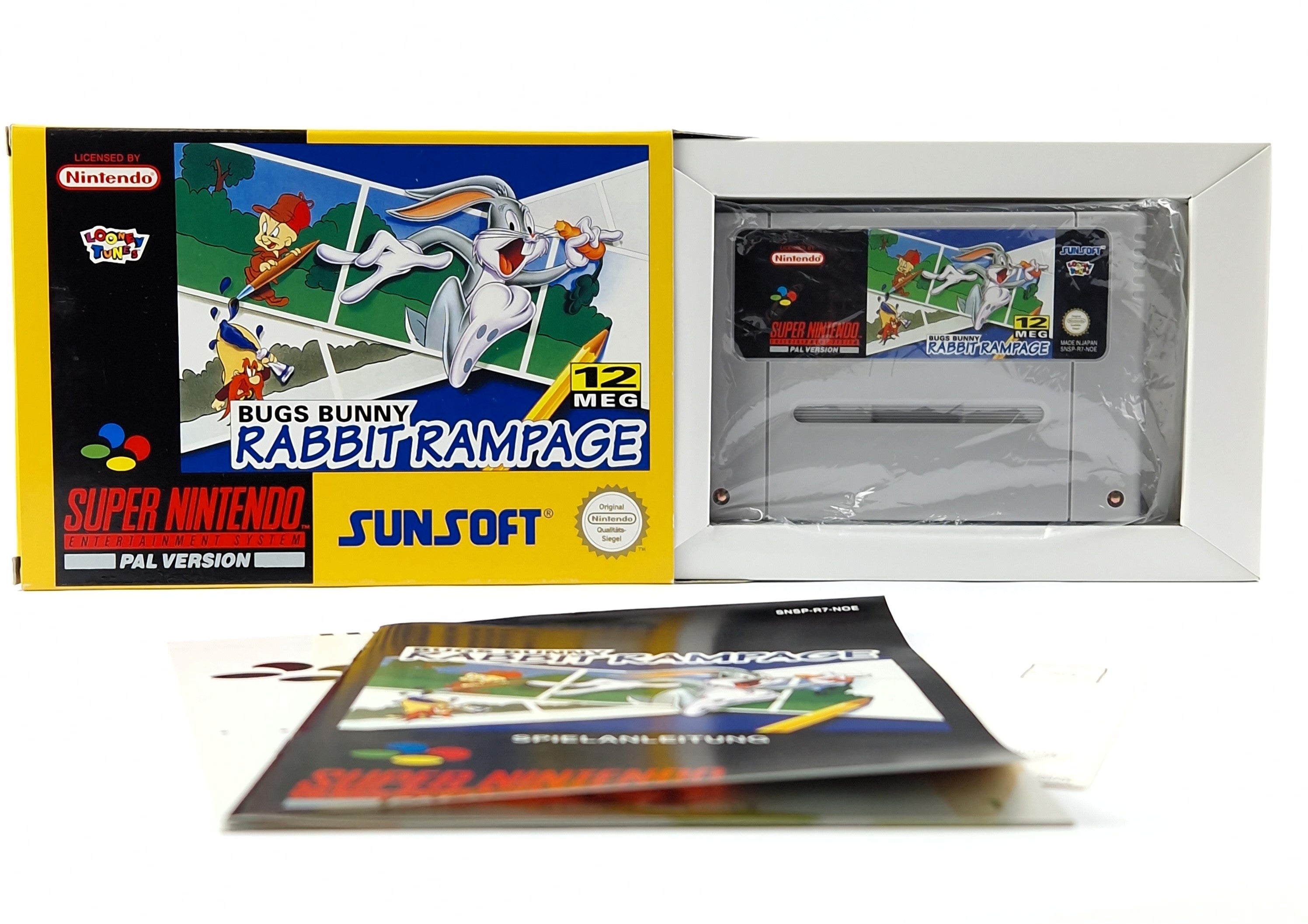 Super Nintendo Spiel – Bugs Bunny Rabbit Rampage OVP CIB