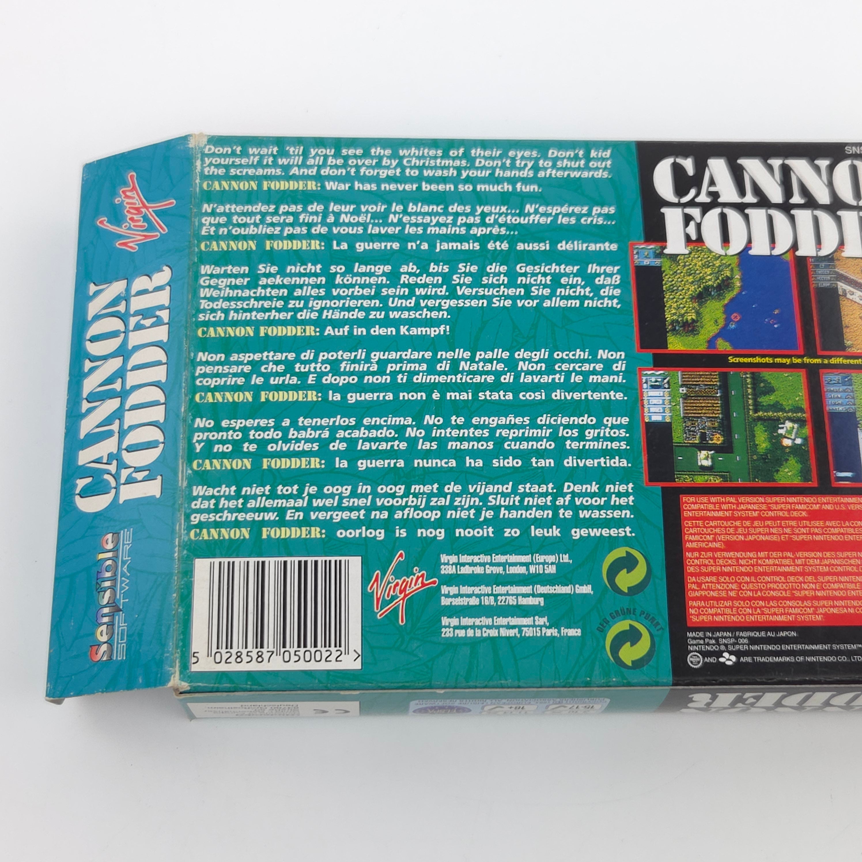 Super Nintendo Spiel – Cannon Fodder (SNES OVP)