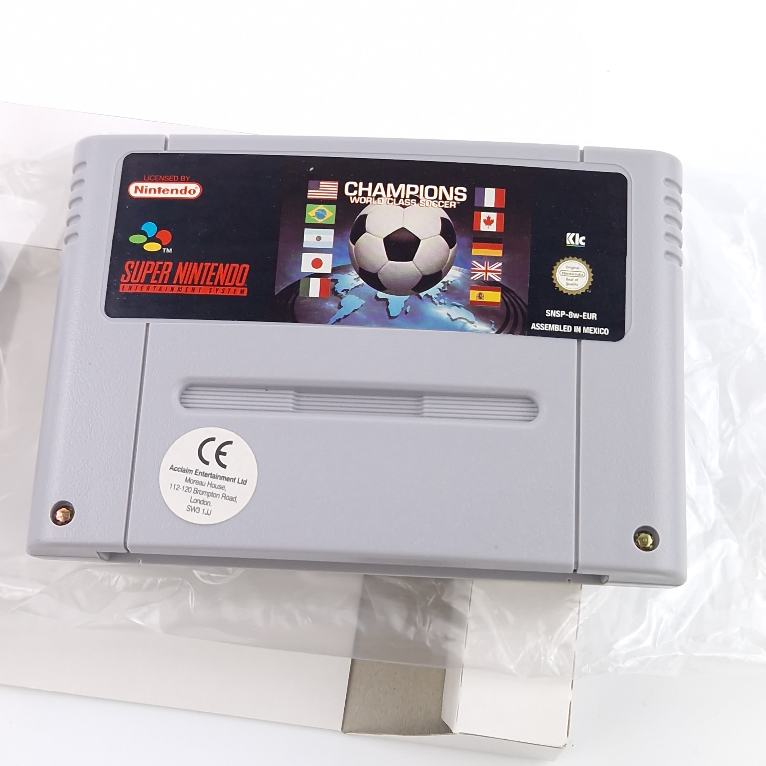 Super Nintendo Spiel – Champions World Class Soccer (PAL OVP)