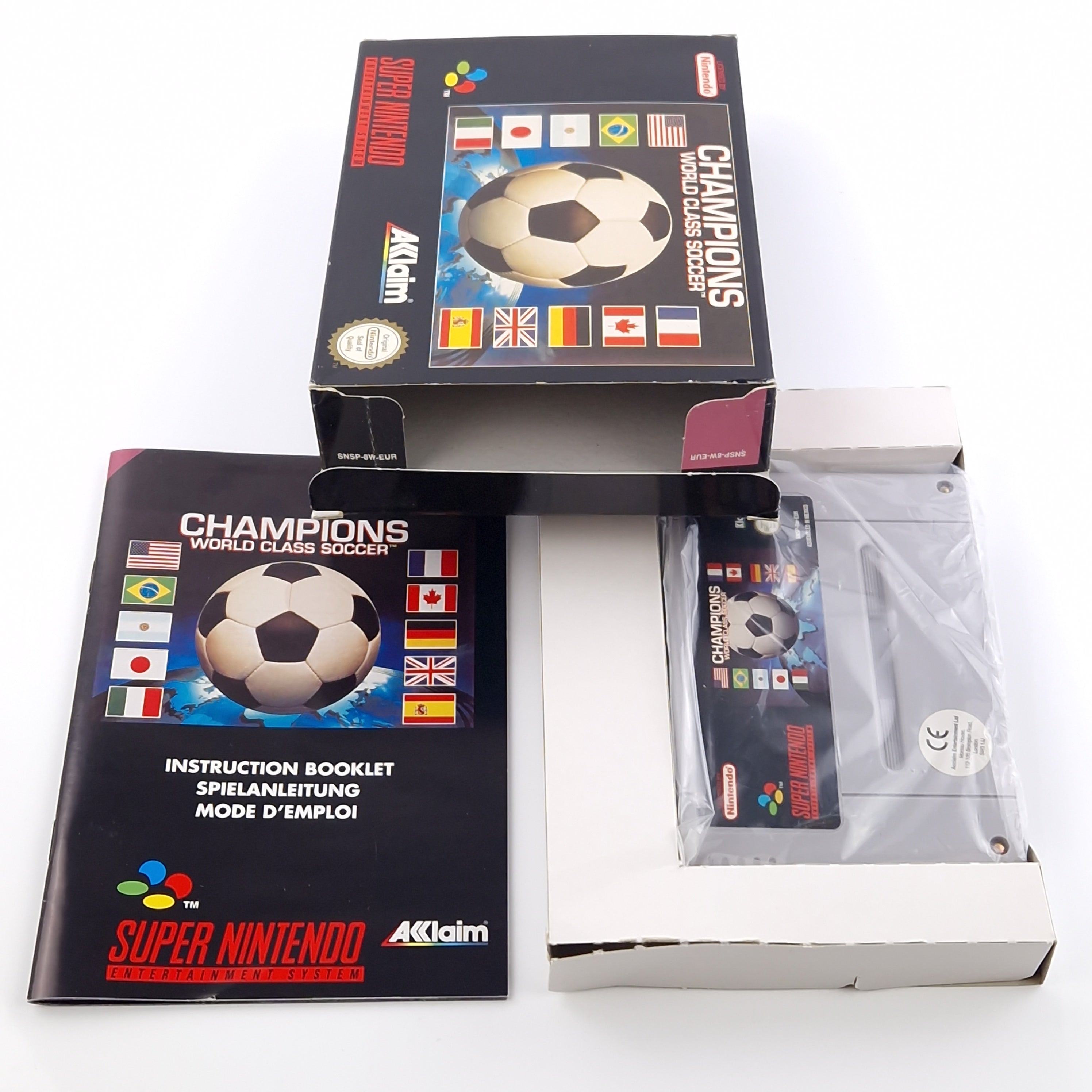 Super Nintendo Spiel – Champions World Class Soccer (PAL OVP)