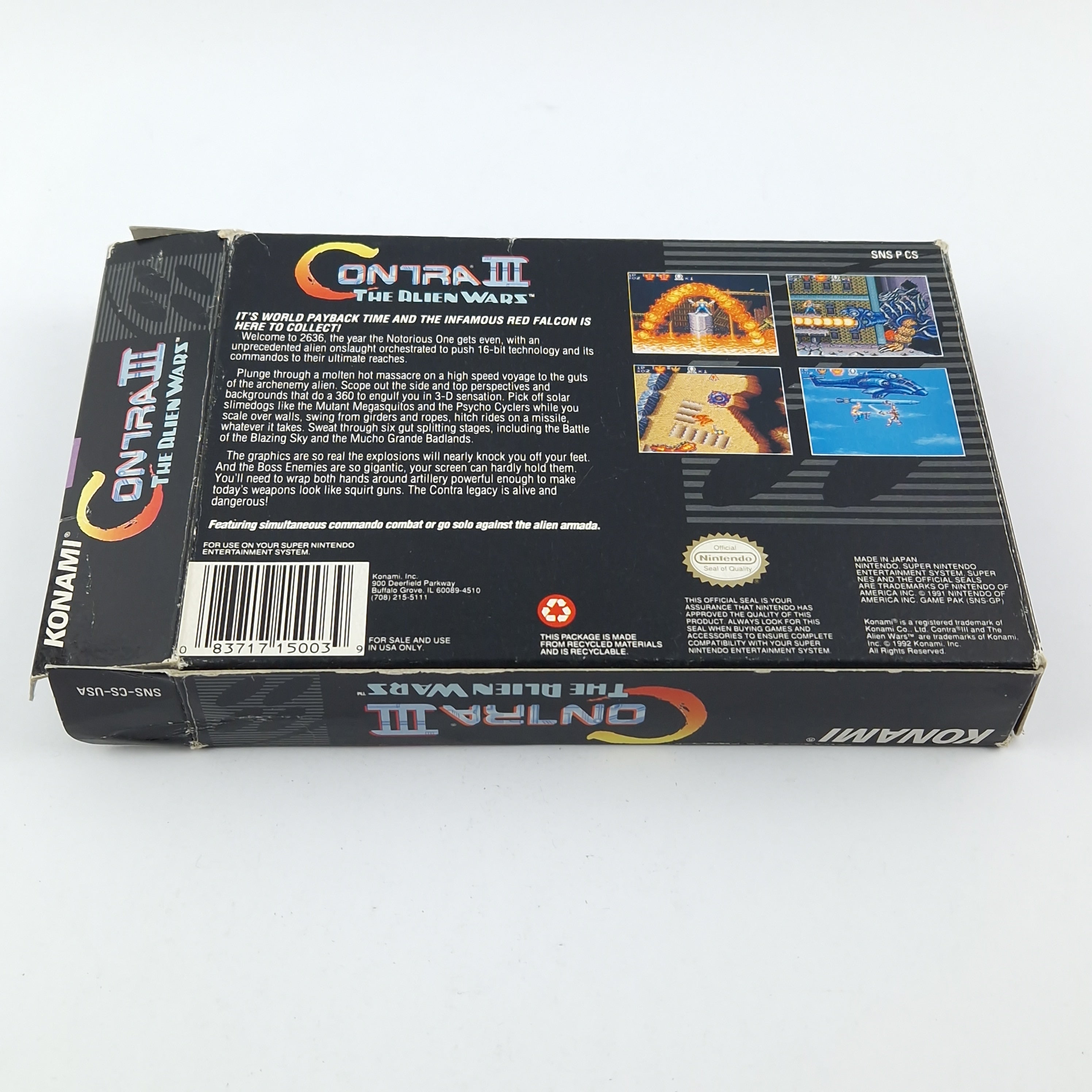 Super Nintendo Spiel: Contra III The Alien Wars - OVP / SNES Game CIB USA