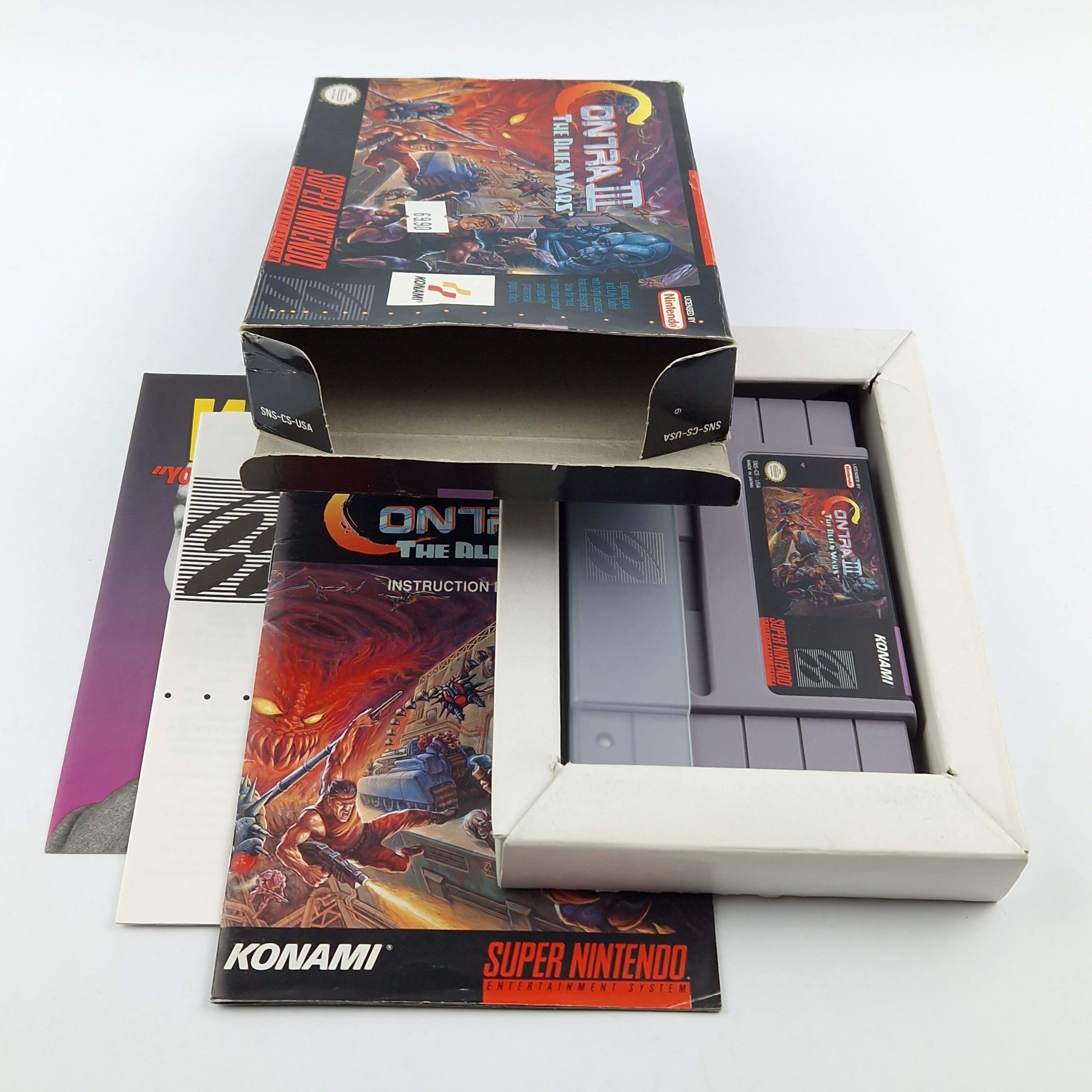 Super Nintendo Spiel: Contra III The Alien Wars - OVP / SNES Game CIB USA