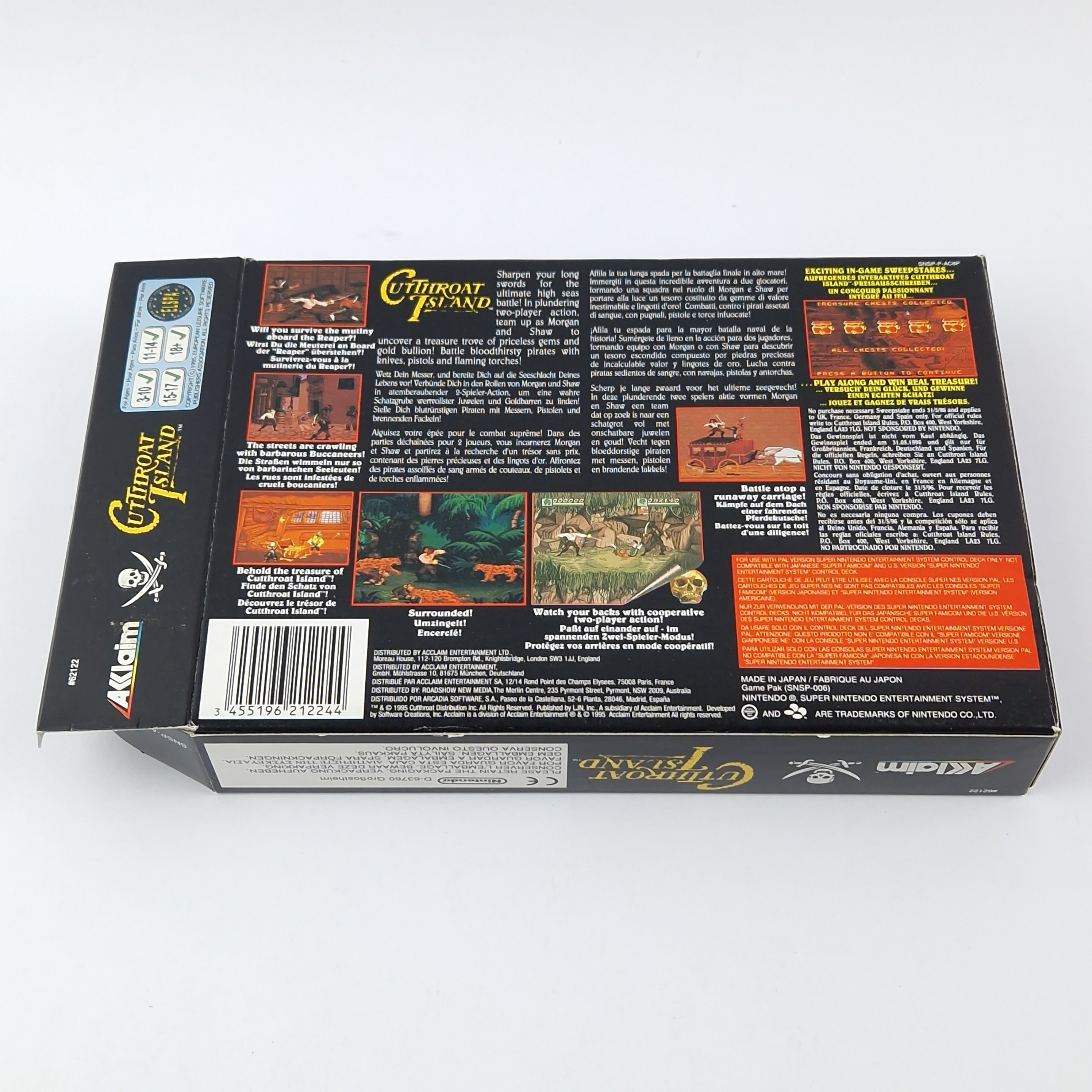 Super Nintendo Spiel – Cuthroat Island OVP Anleitung PAL