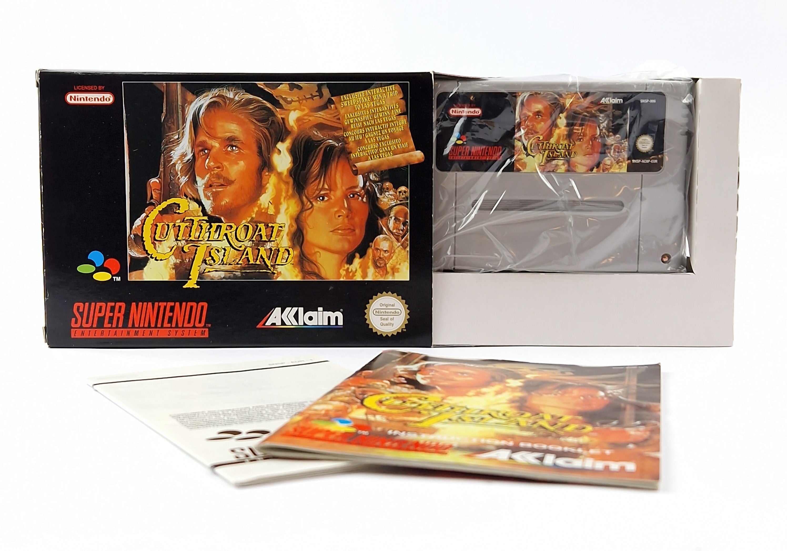 Super Nintendo Spiel – Cuthroat Island OVP Anleitung PAL
