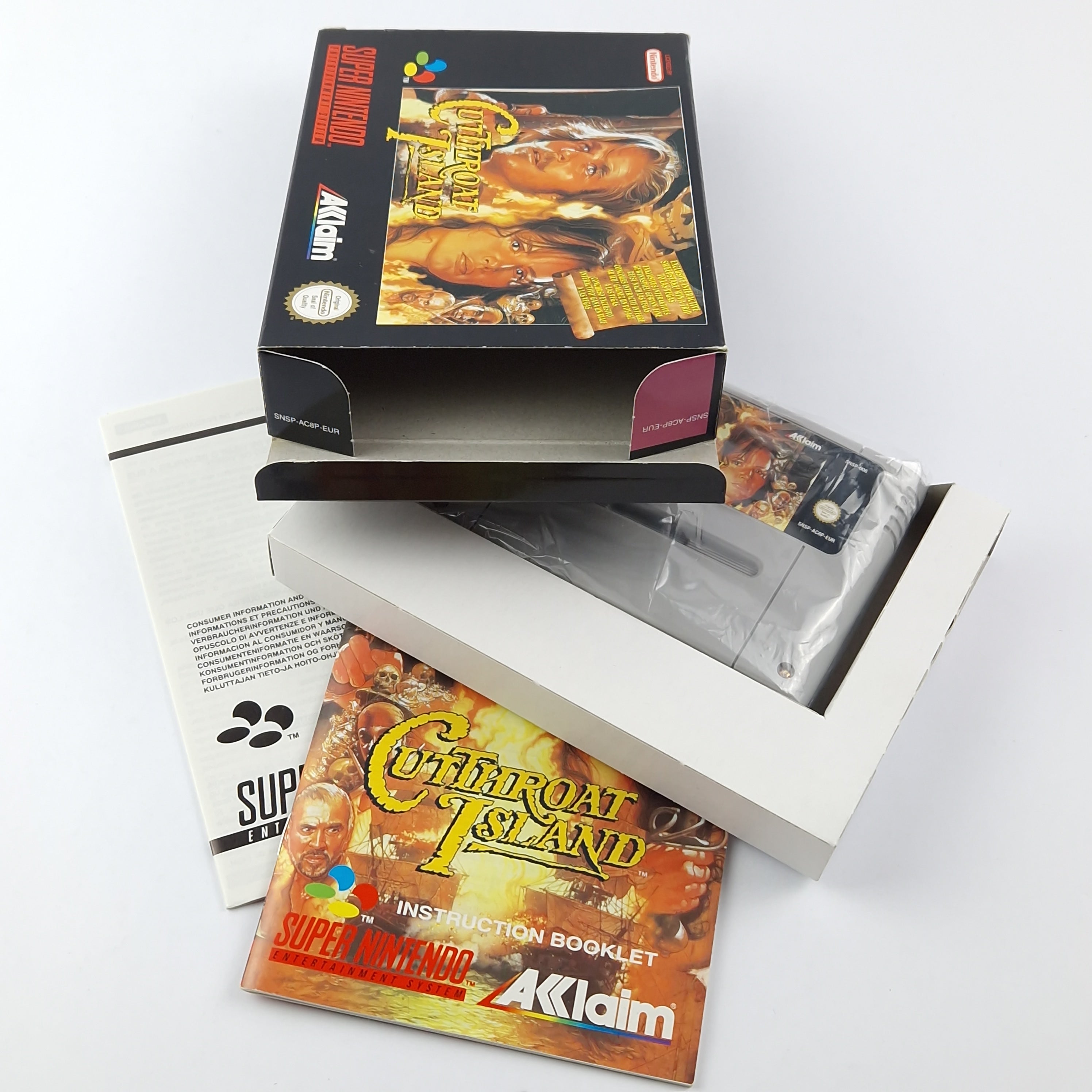 Super Nintendo Spiel – Cuthroat Island OVP Anleitung PAL