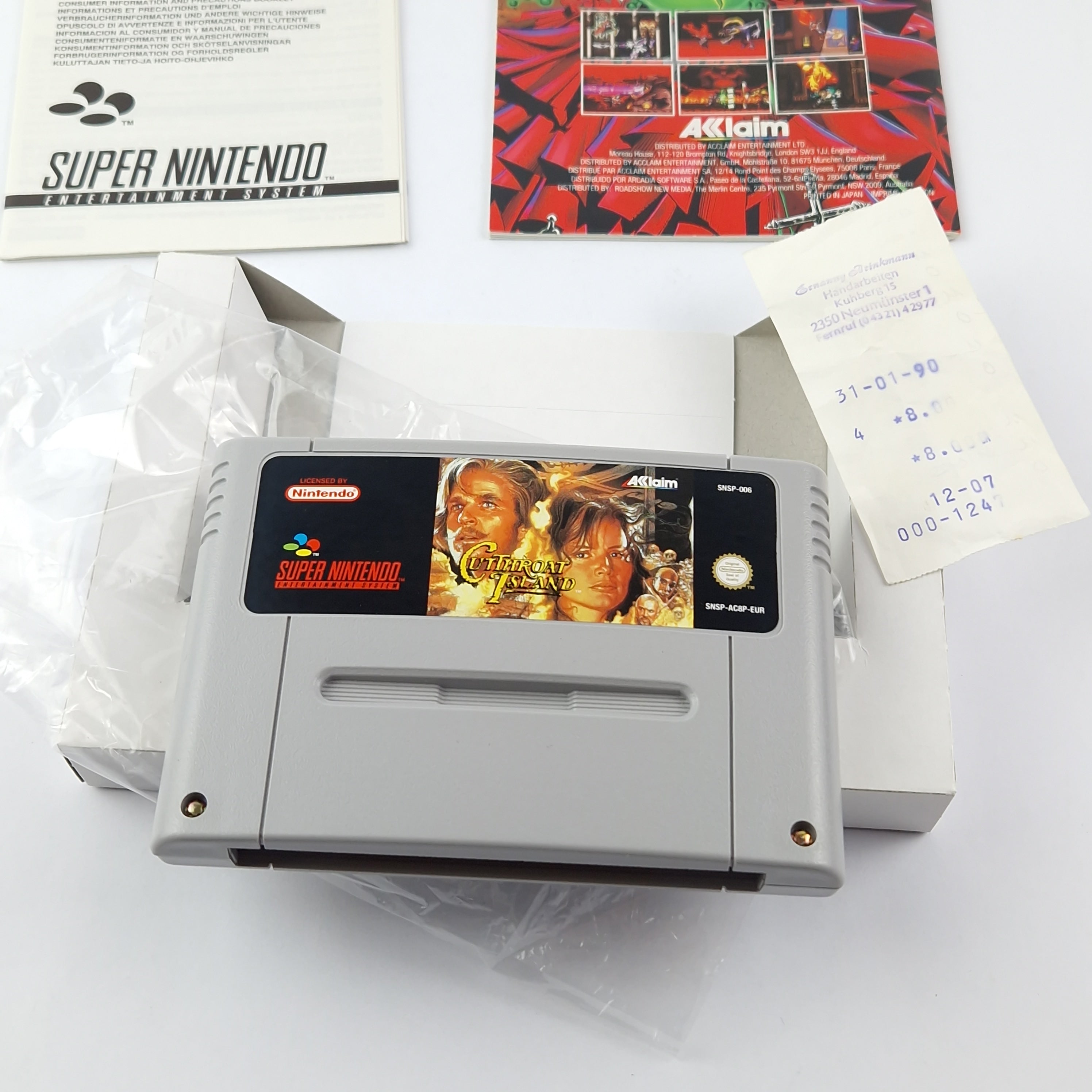 Super Nintendo Spiel – Cuthroat Island OVP Anleitung PAL