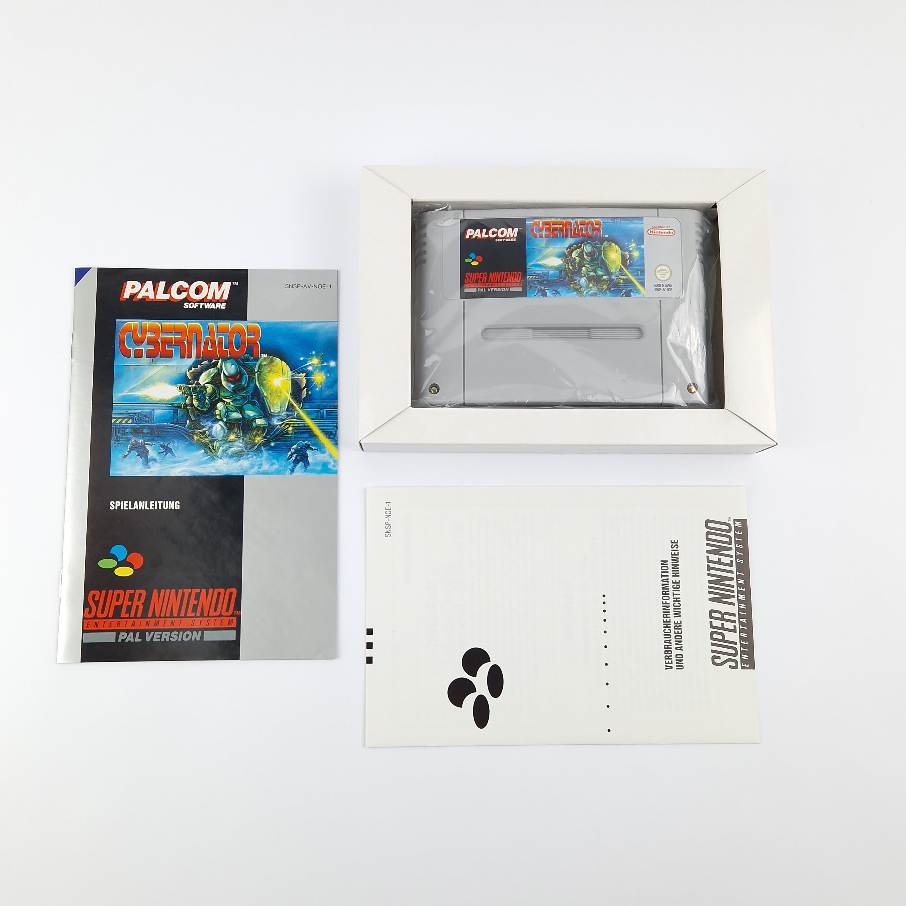 Super Nintendo Spiel – Cybernator OVP CIB PAL SNES