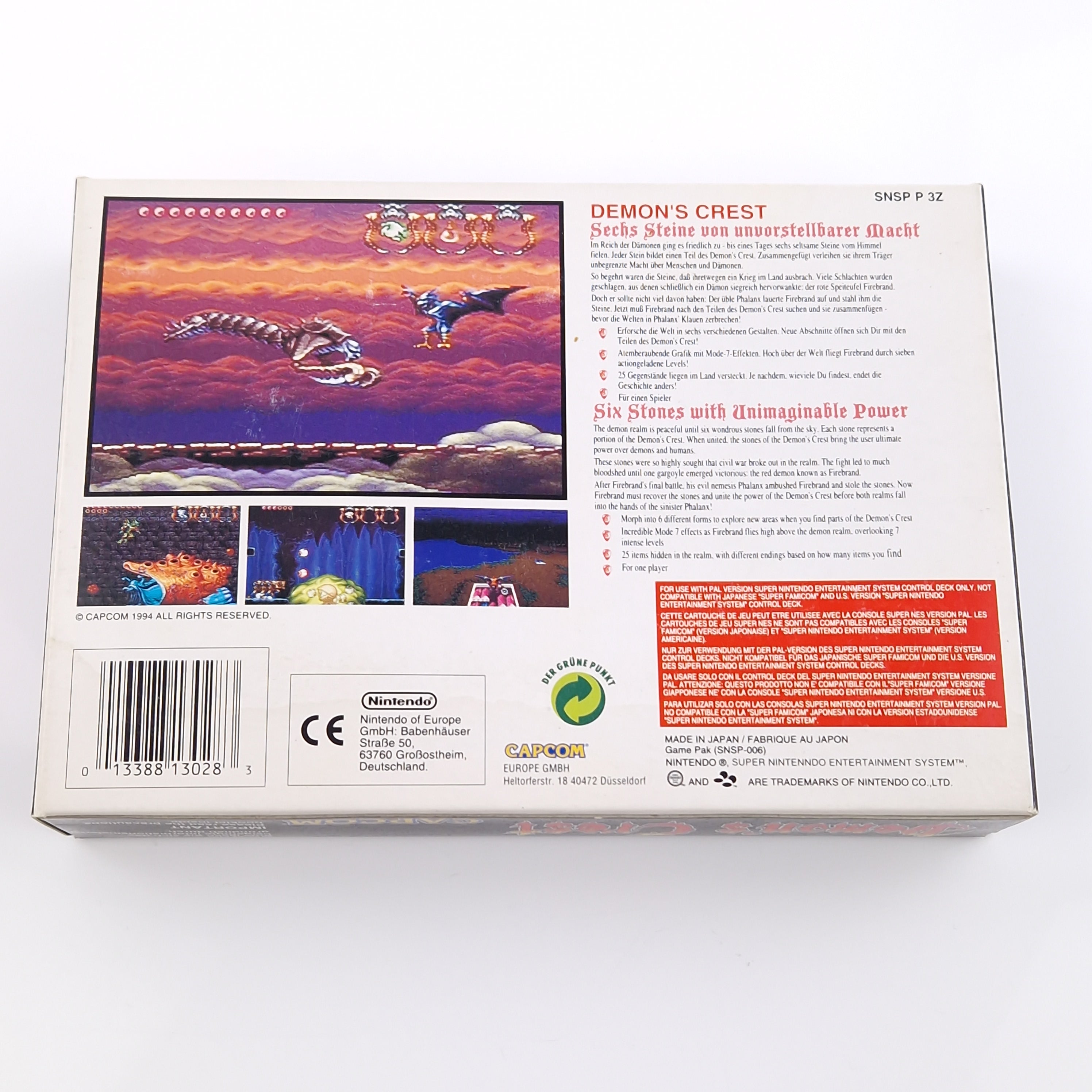 Super Nintendo Spiel – Demons Crest SNES Modul OVP PAL