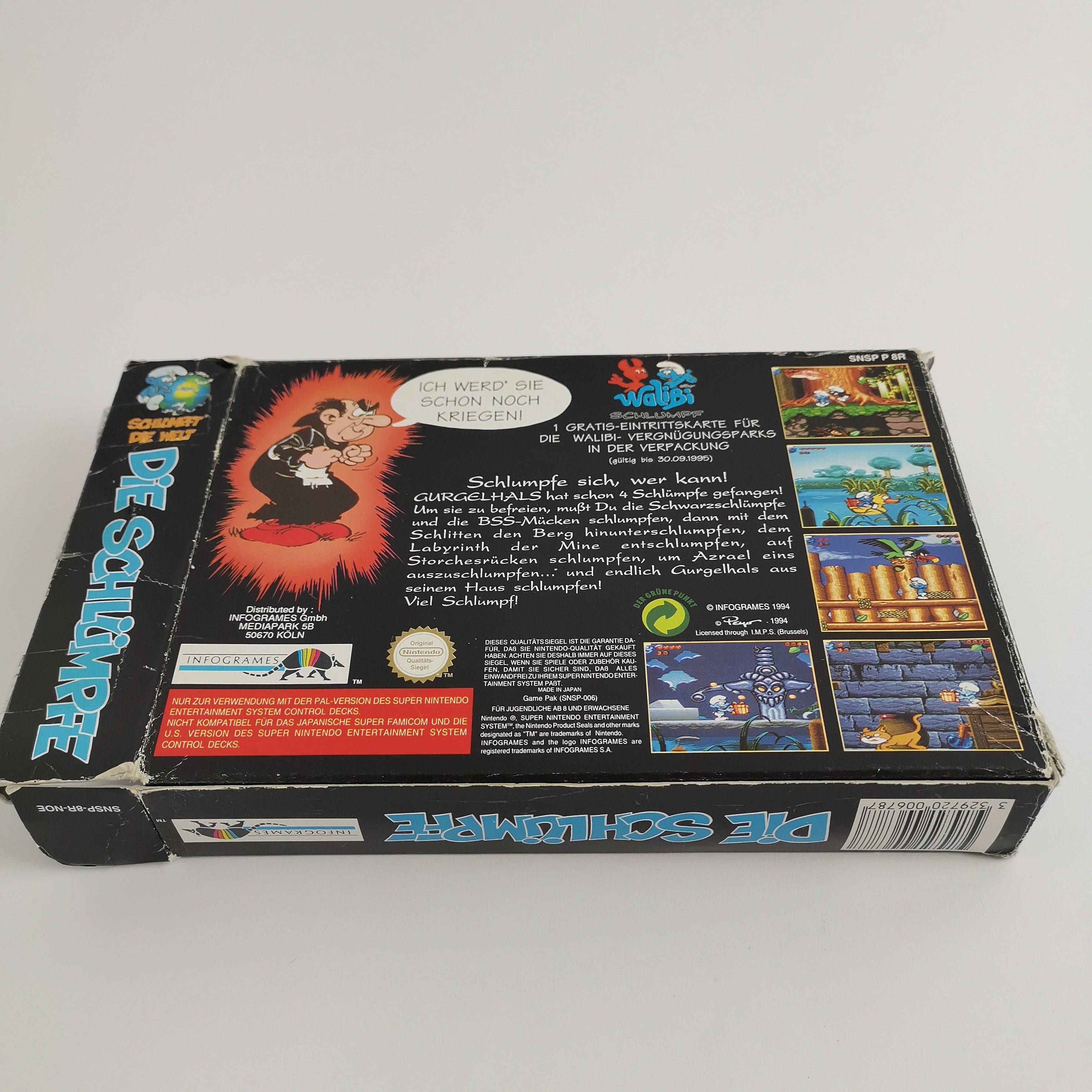 Super Nintendo Spiel – Die Schlümpfe in OVP SNES PAL
