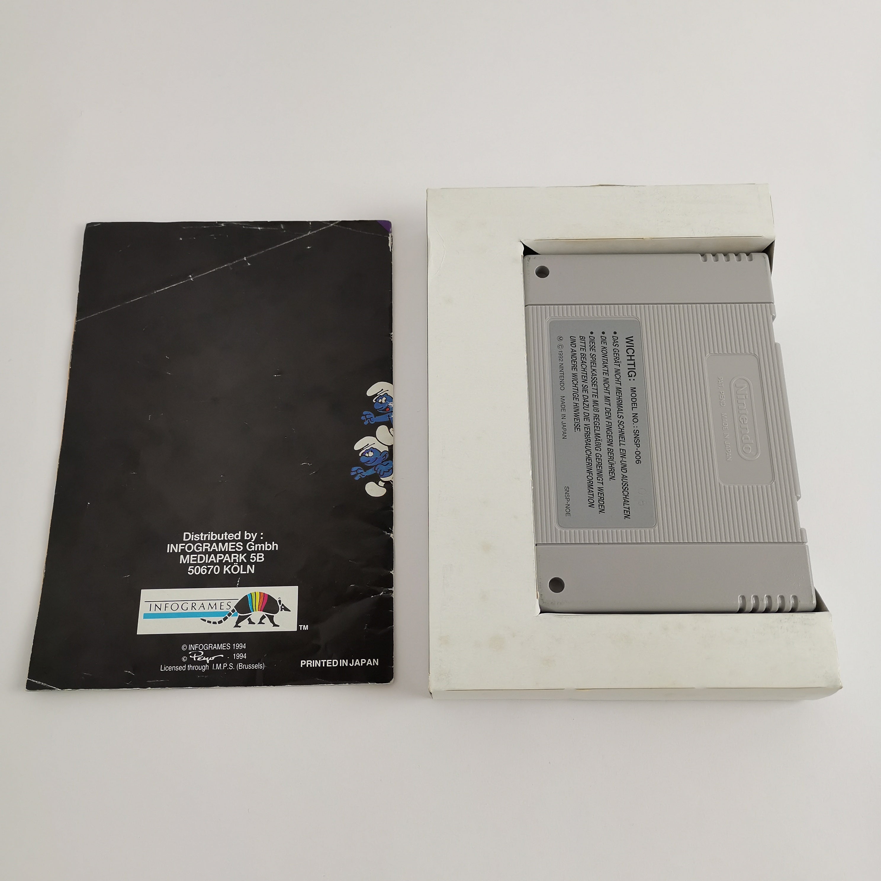 Super Nintendo Spiel – Die Schlümpfe in OVP SNES PAL
