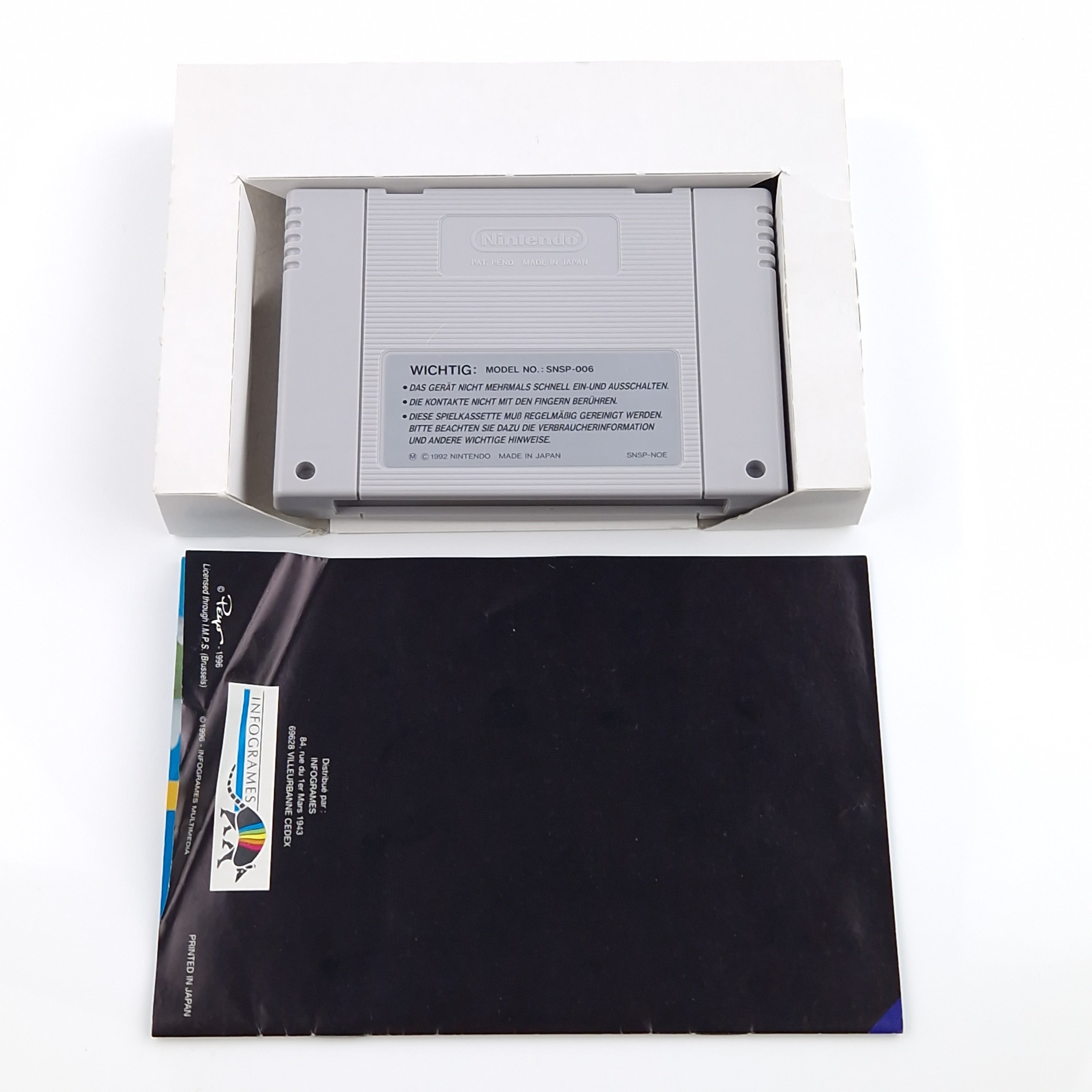 Super Nintendo Spiel – Die Schlümpfe Reisen um die Welt OVP