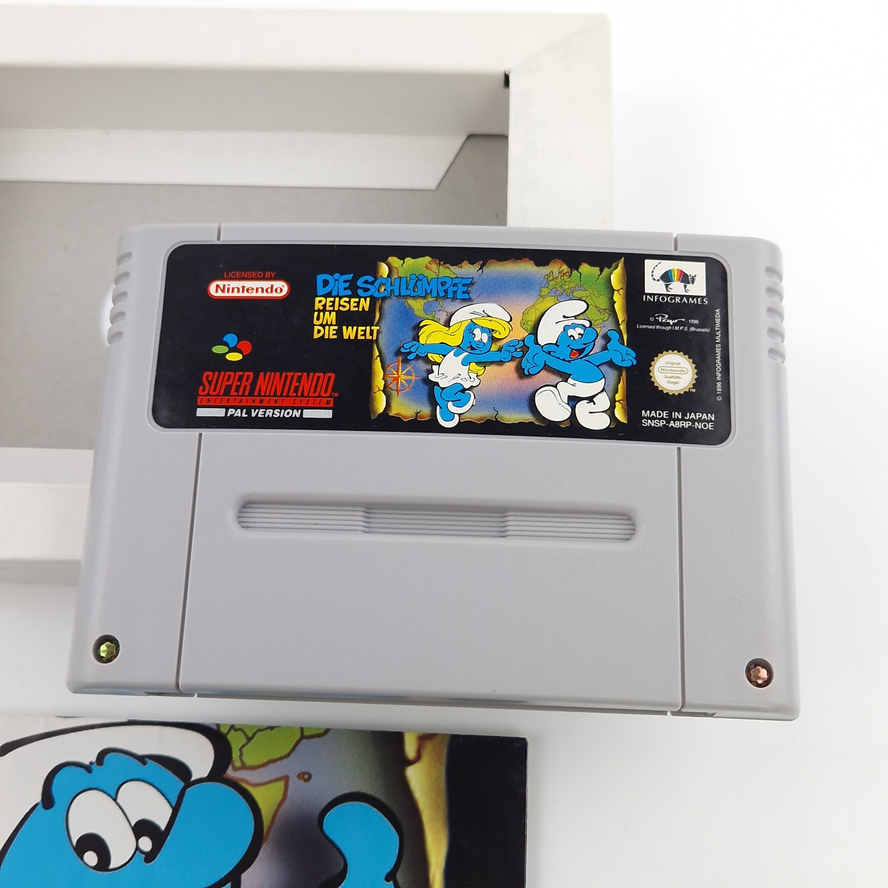 Super Nintendo Spiel – Die Schlümpfe Reisen um die Welt OVP