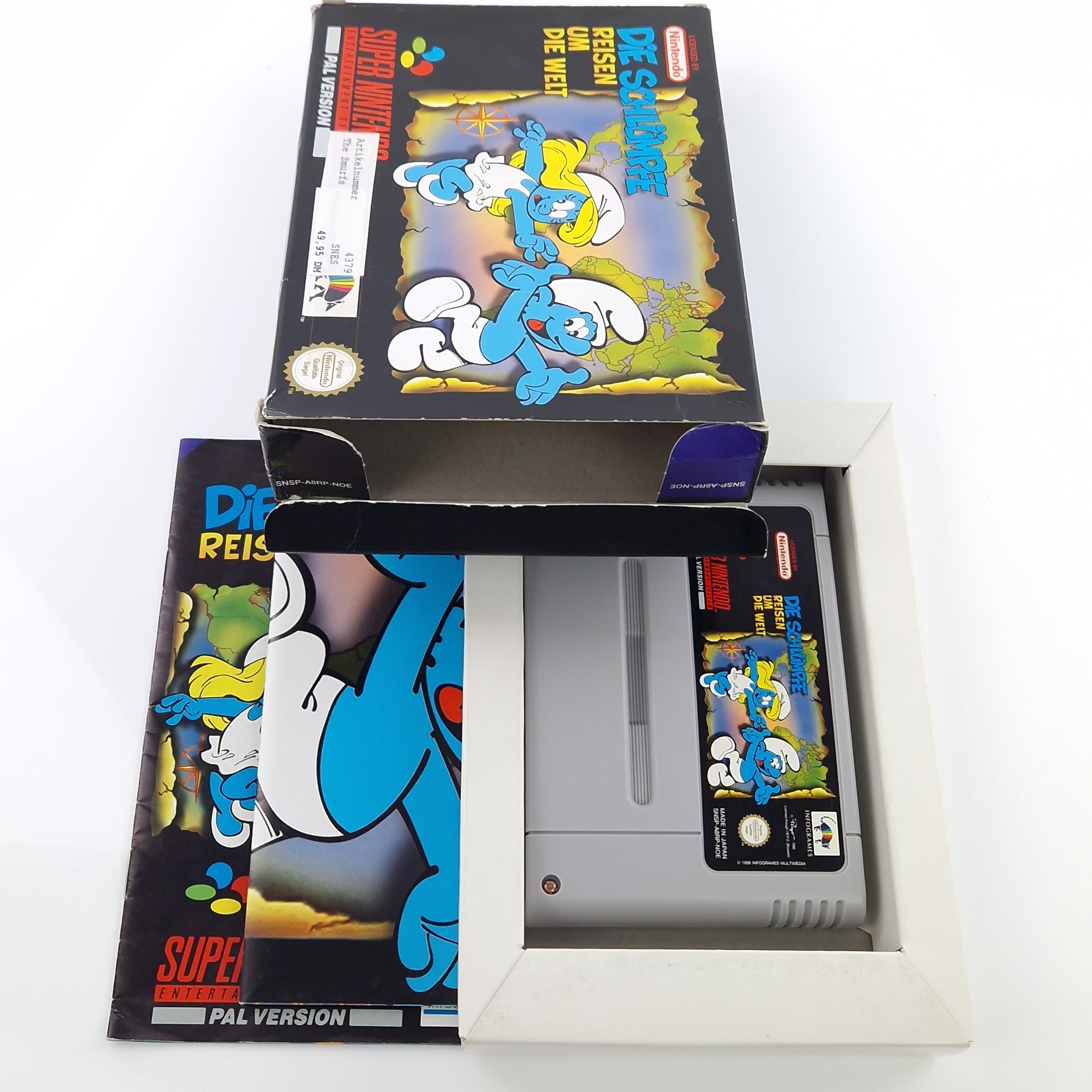 Super Nintendo Spiel – Die Schlümpfe Reisen um die Welt OVP