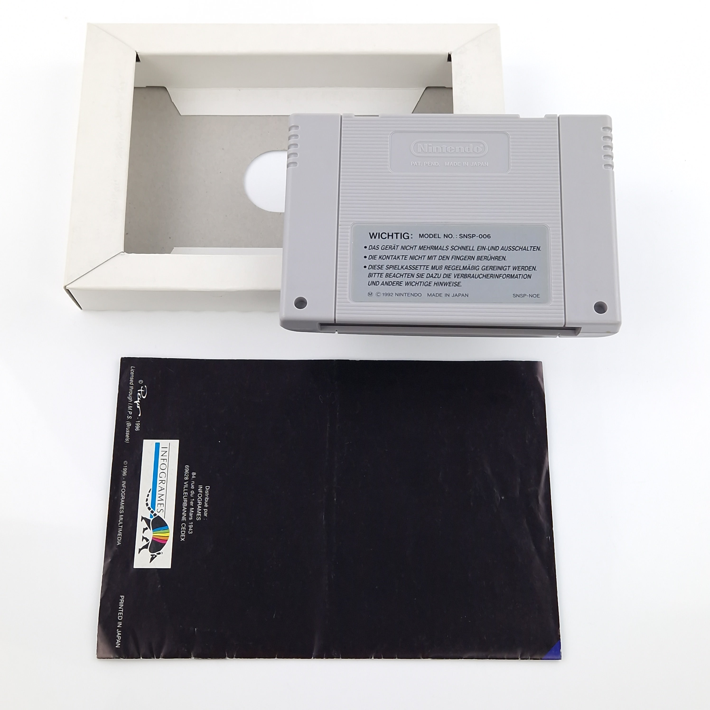 Super Nintendo Spiel – Die Schlümpfe Reisen um die Welt OVP