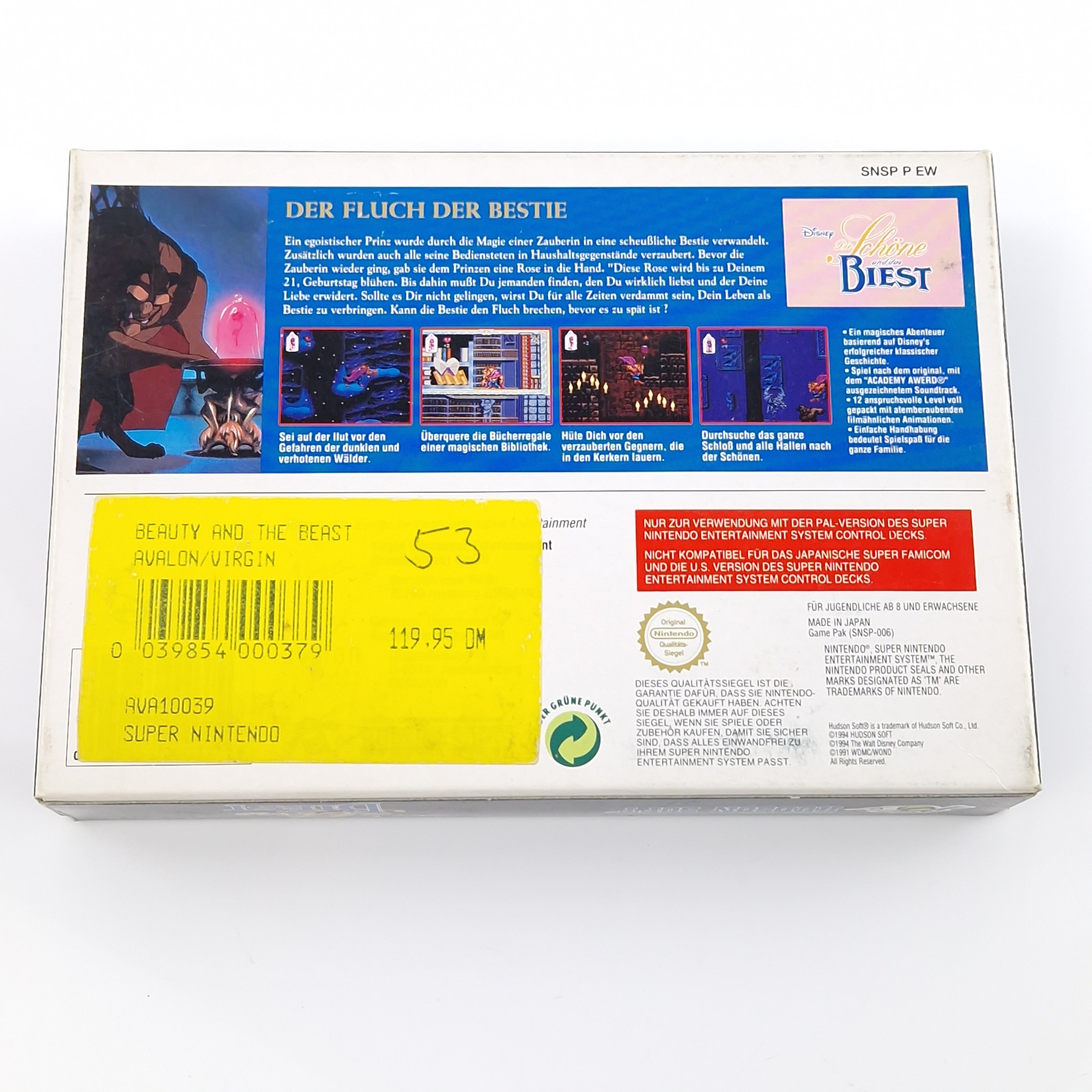 Super Nintendo Spiel – Disney Die Schöne und das Biest OVP