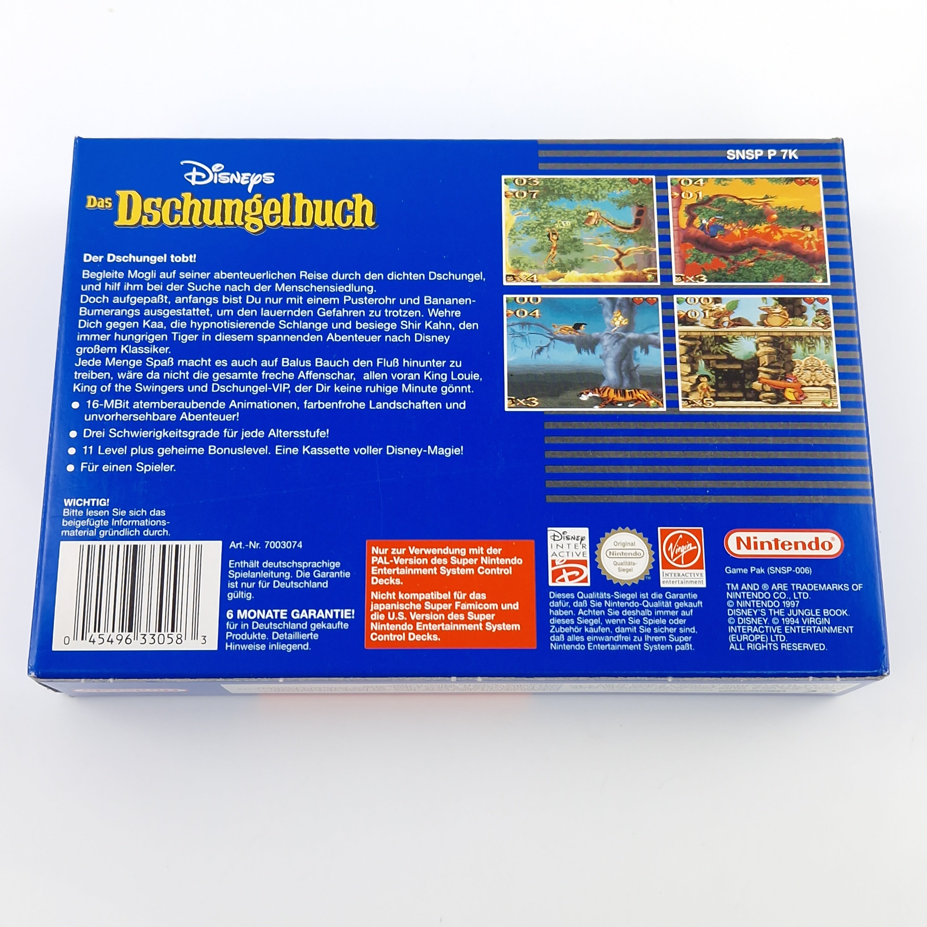 Super Nintendo Spiel – Disneys Dschungelbuch SNES PAL OVP