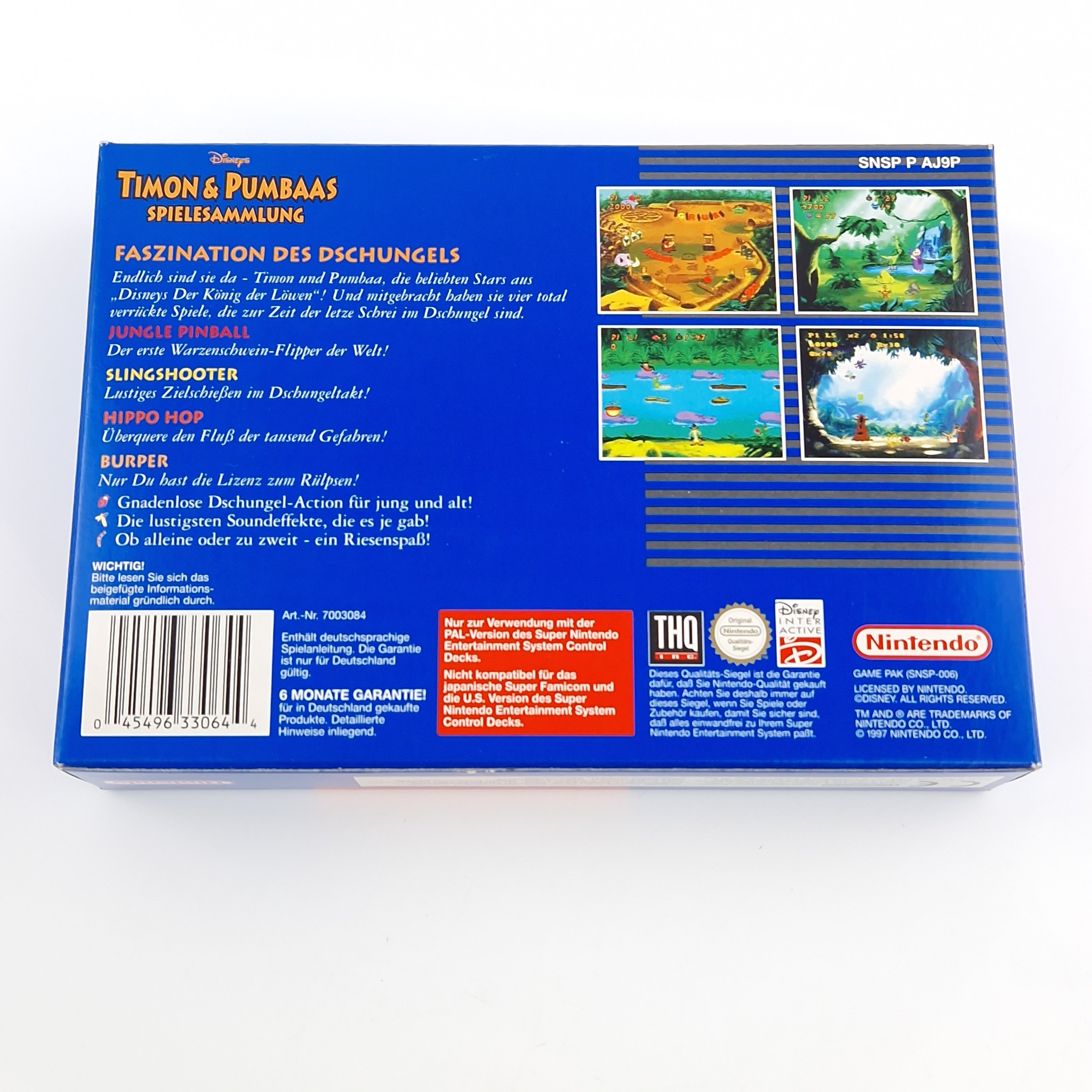 Super Nintendo Spiel – Disneys Timon & Pumbaas Spielesammlung