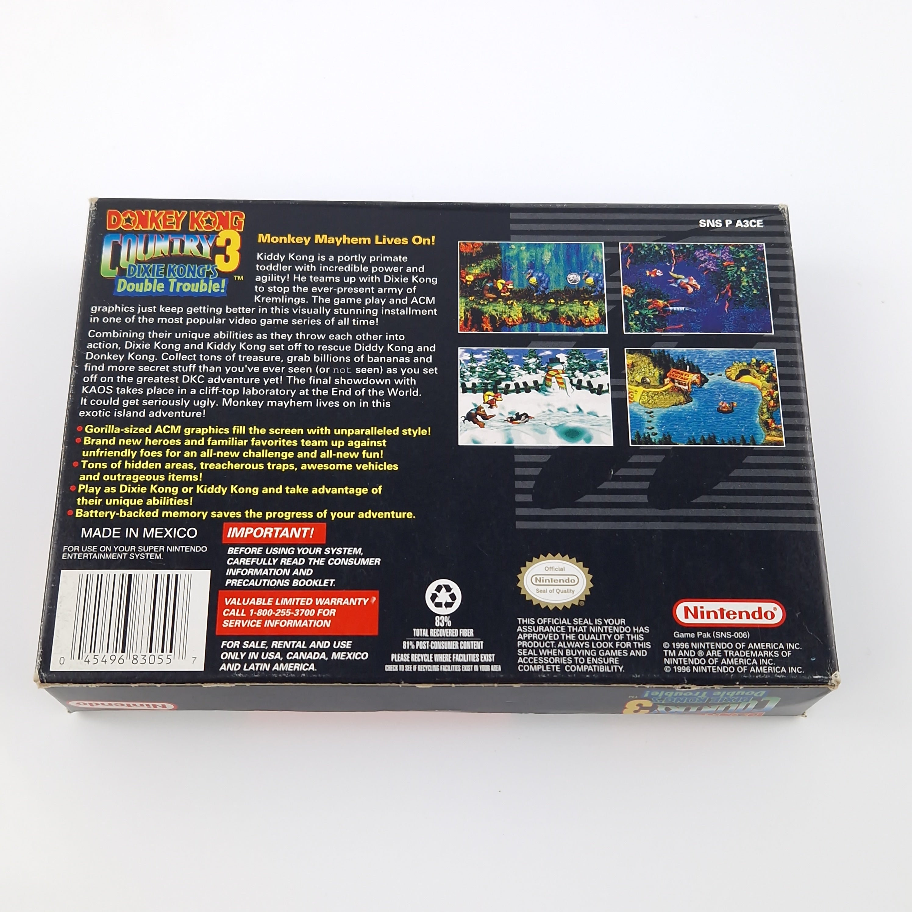 Super Nintendo Spiel – Donkey Kong Country 3 (OVP USA)