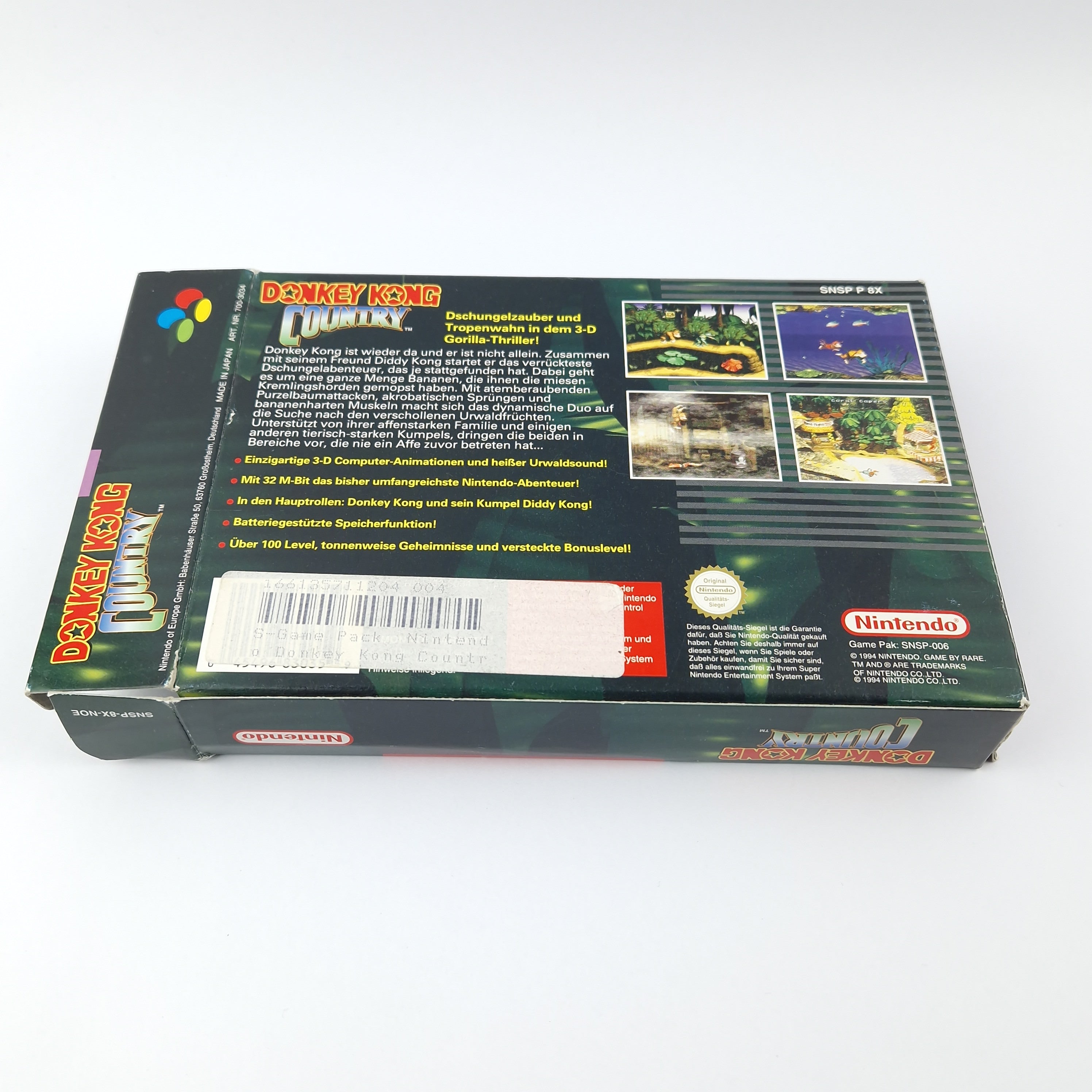 Super Nintendo Spiel: Donkey Kong Country - OVP Anleitung Modul | SNES PAL