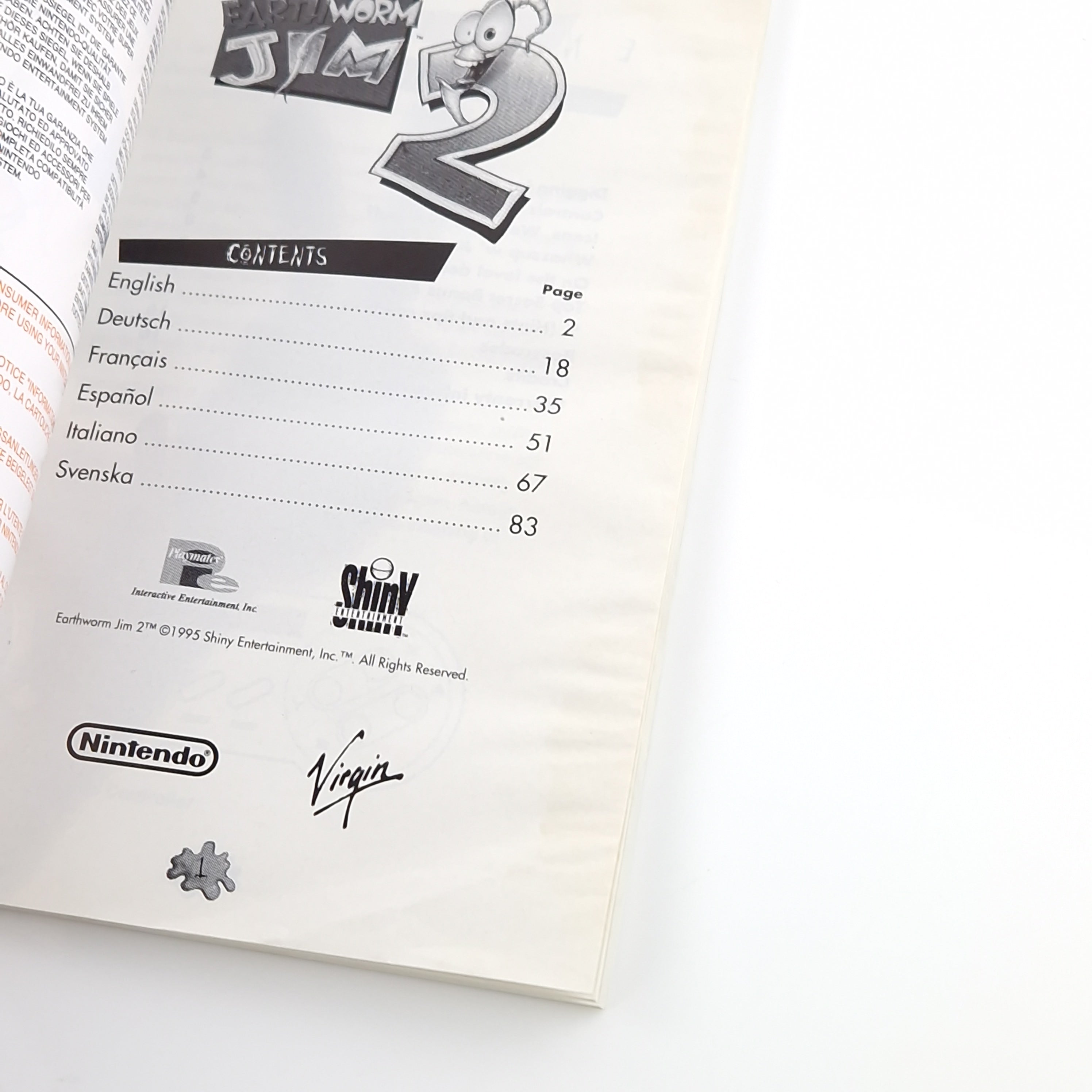 Super Nintendo Spiel – Earth Worm Jim 1 mit OVP (SNES)