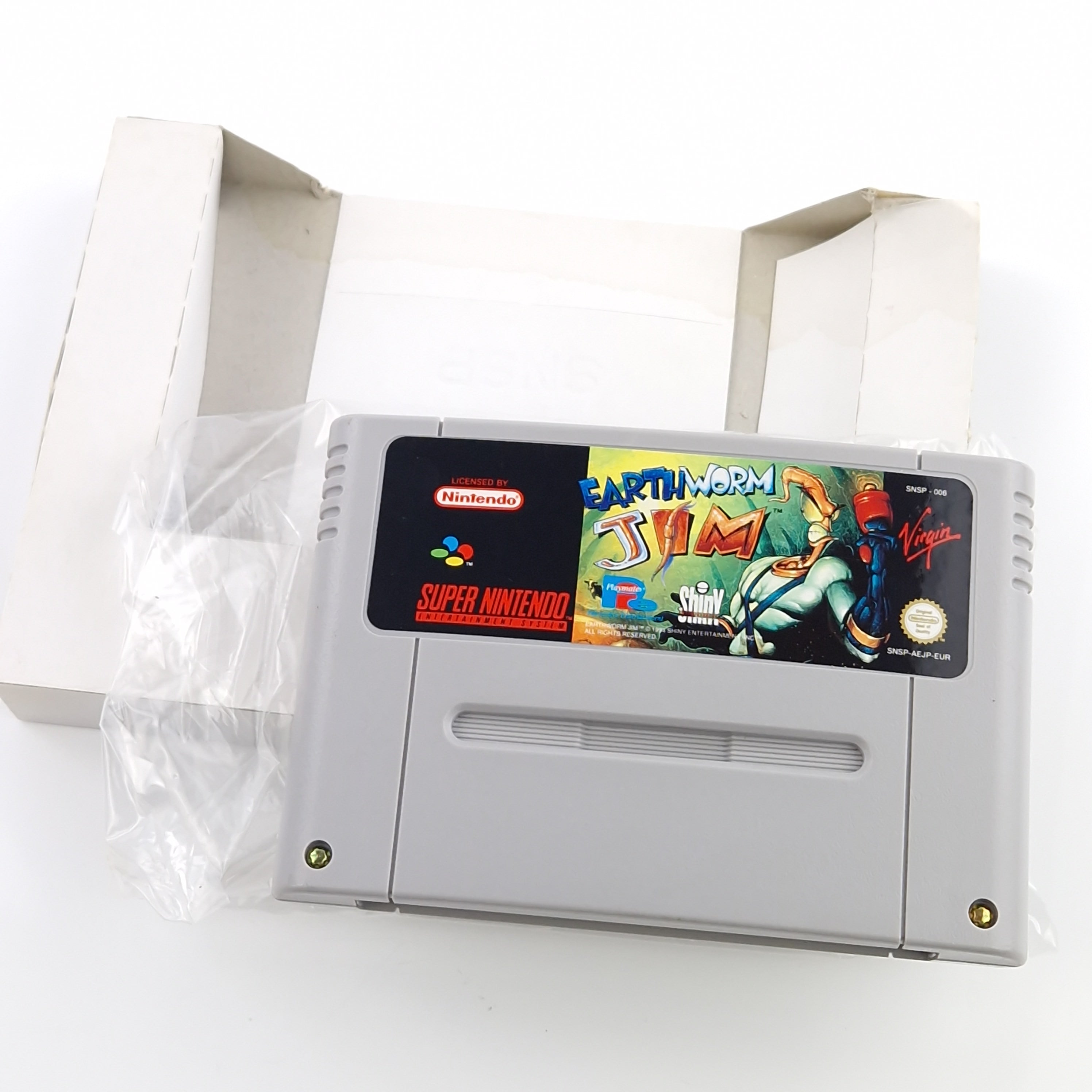 Super Nintendo Spiel – Earth Worm Jim 1 mit OVP (SNES)