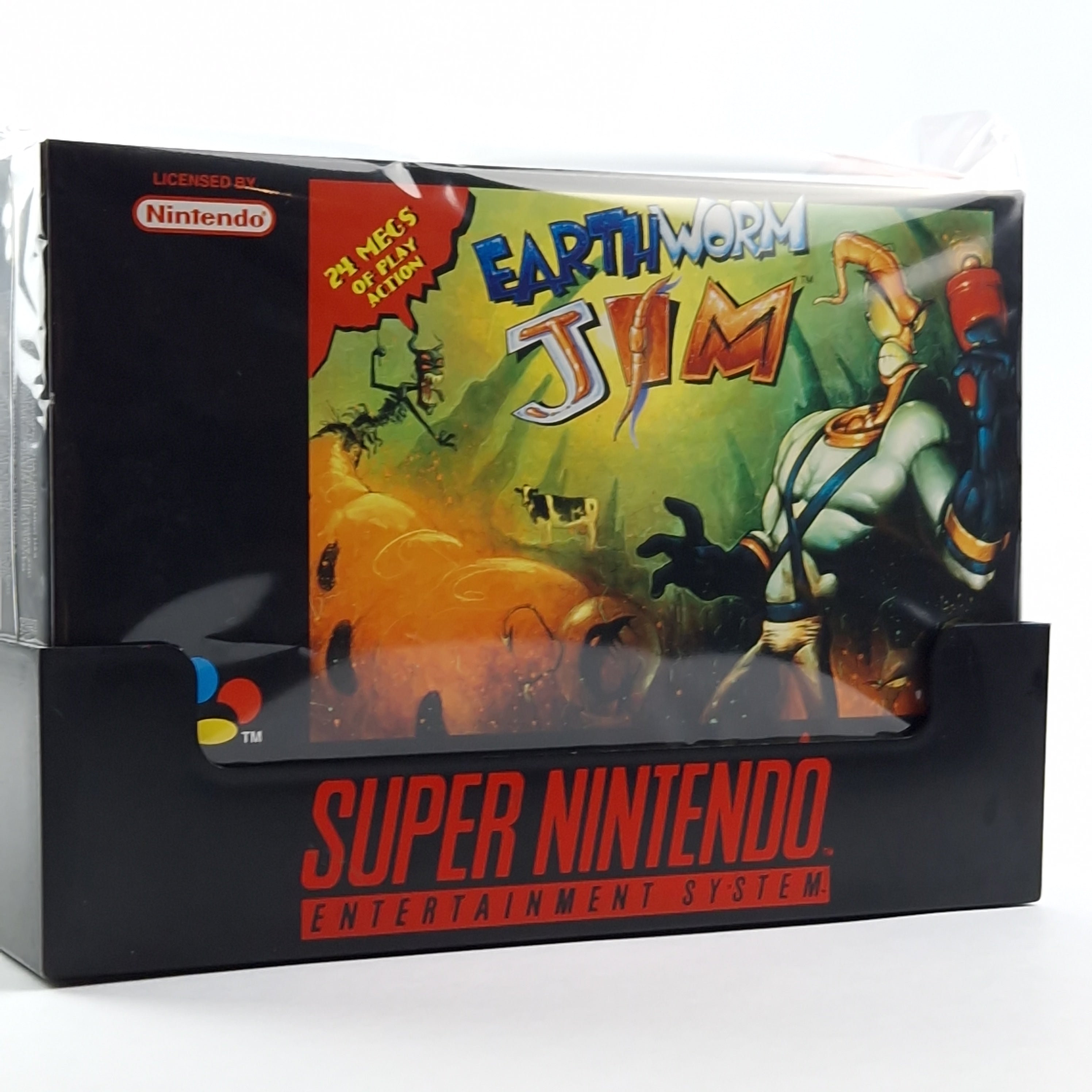 Super Nintendo Spiel – Earth Worm Jim OVP PAL CIB