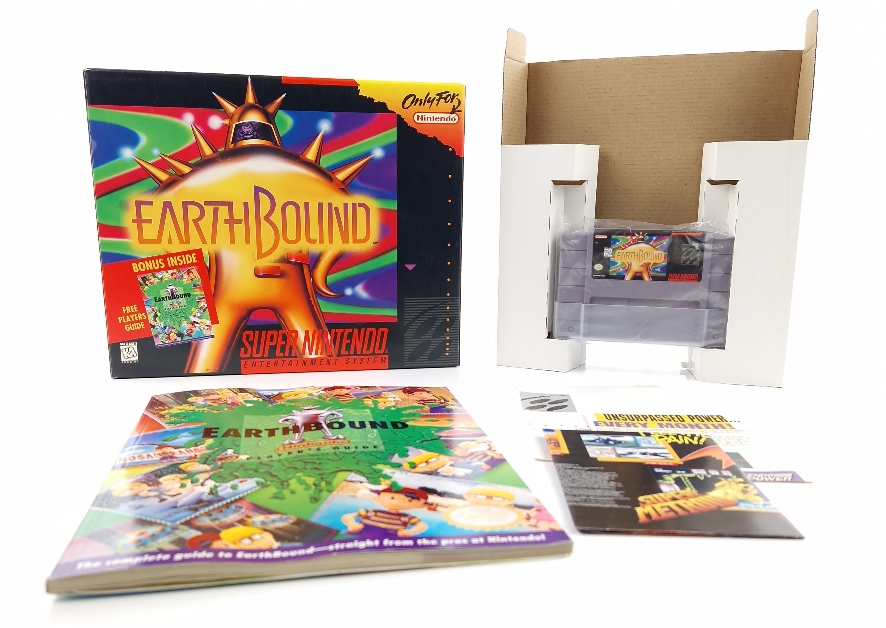 Super Nintendo Spiel – Earthbound mit OVP und Anleitung