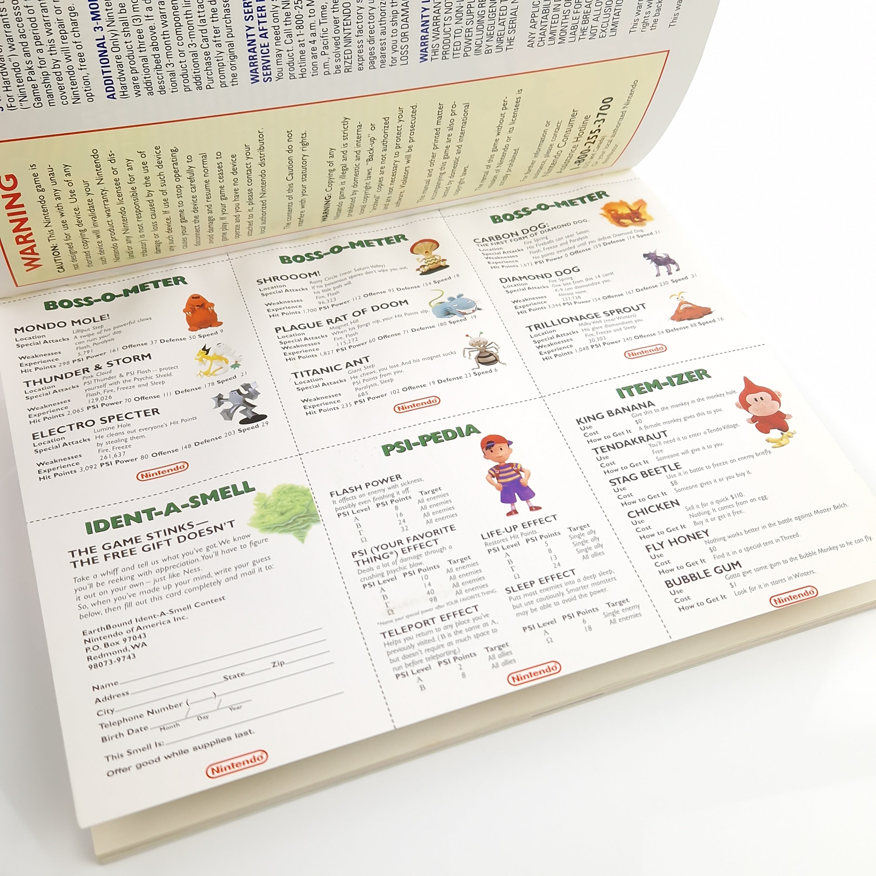 Super Nintendo Spiel – Earthbound mit OVP und Anleitung