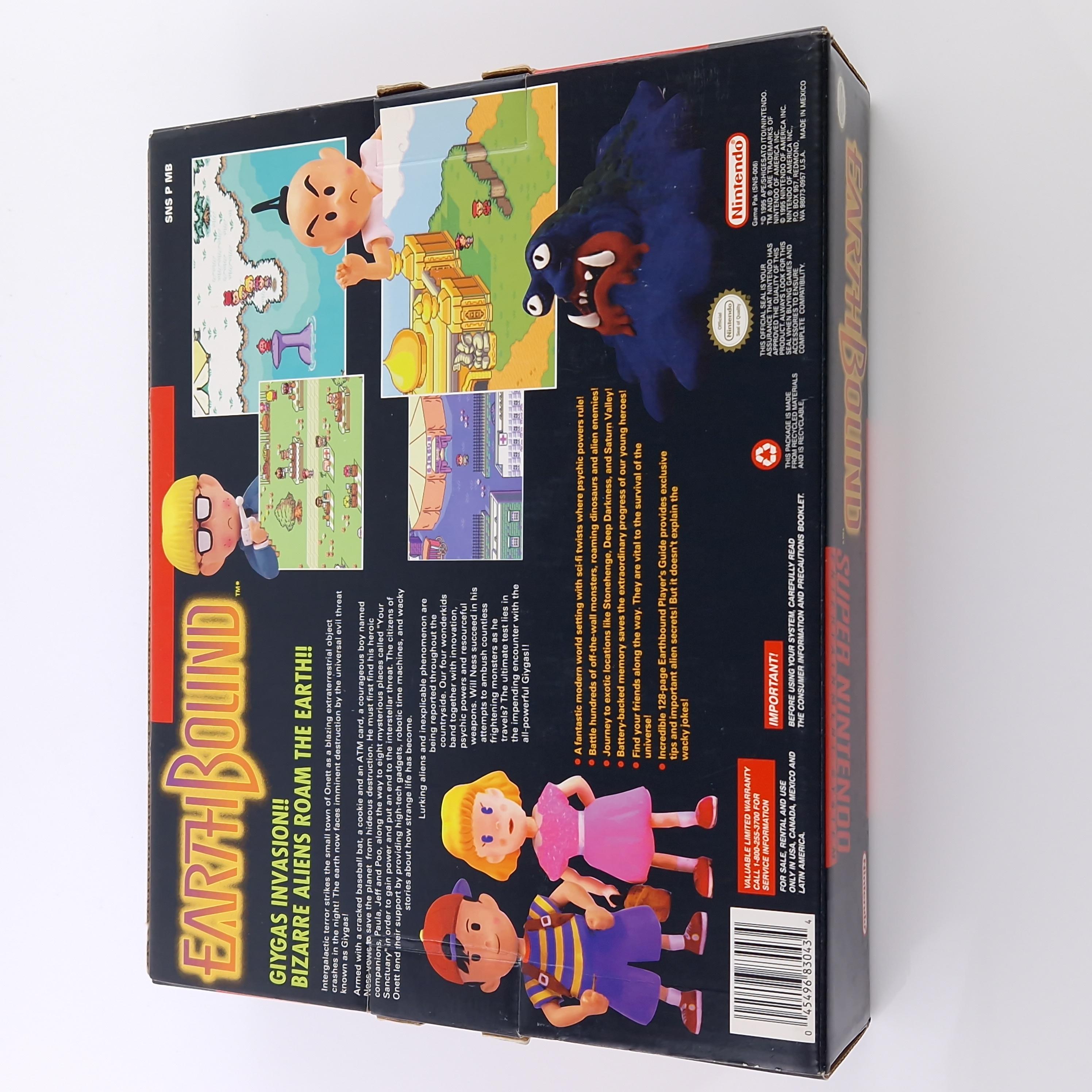 Super Nintendo Spiel – Earthbound mit OVP und Anleitung