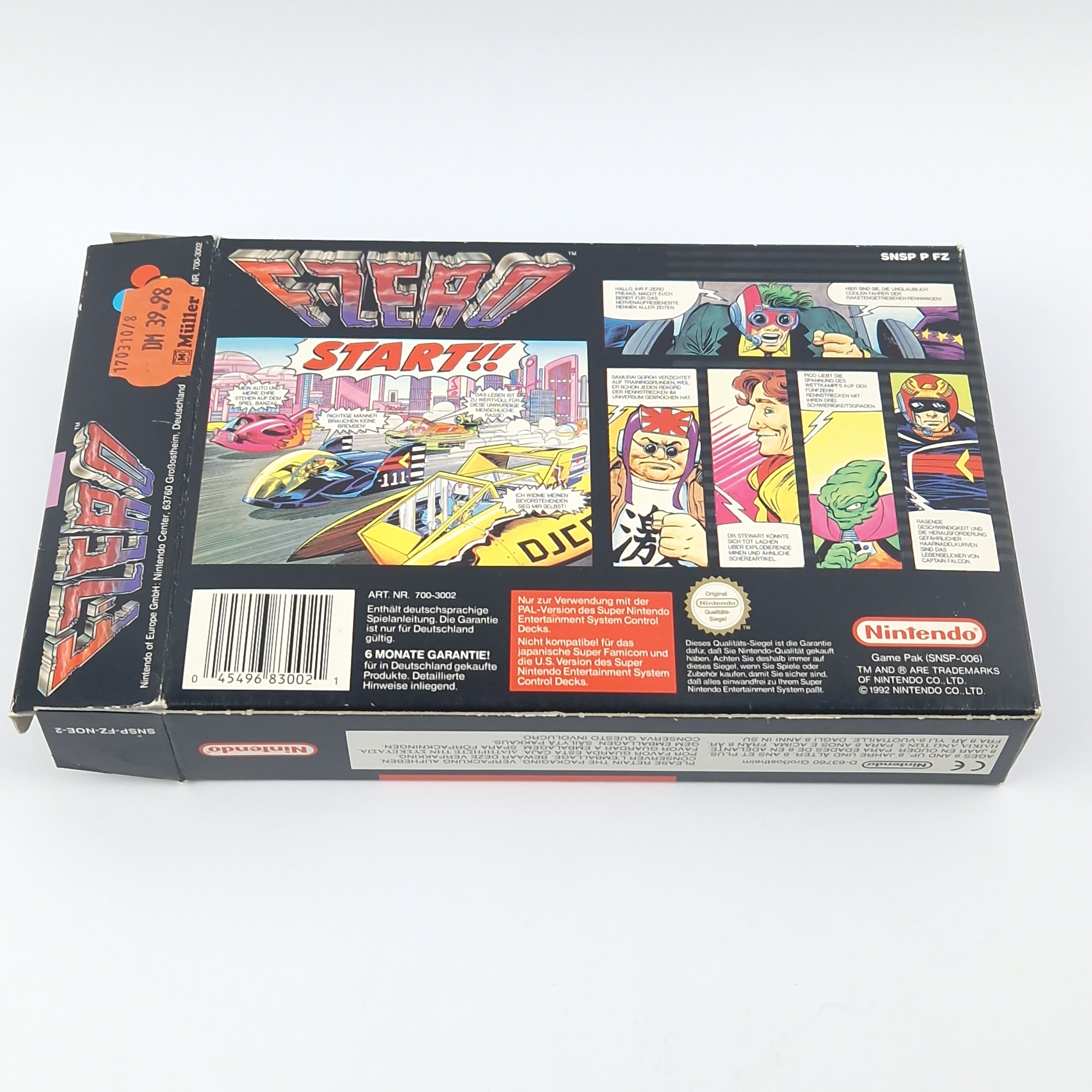 Super Nintendo Spiel – F-Zero Modul Anleitung OVP PAL