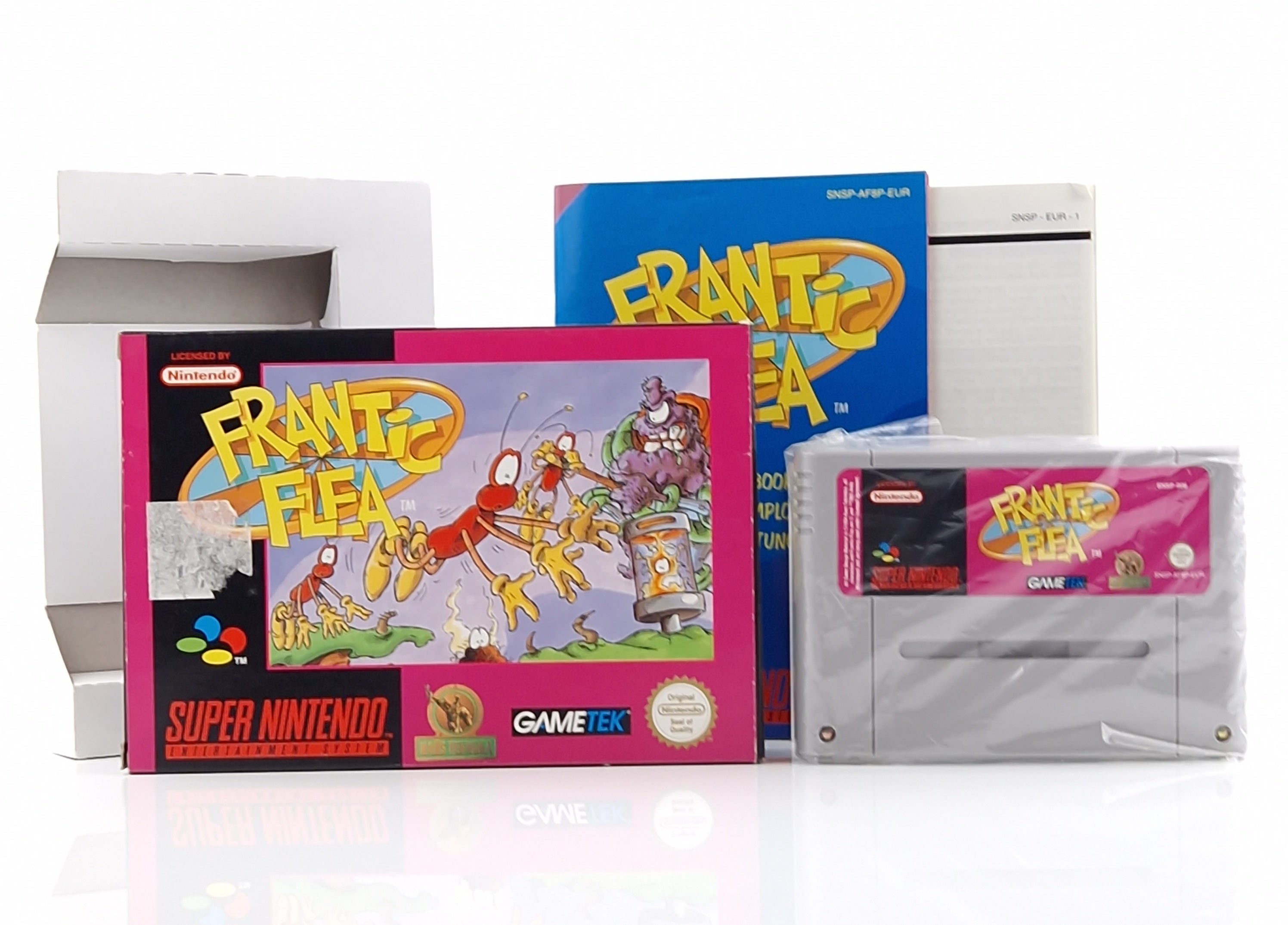 Super Nintendo Spiel – Frantic Flea SNES Modul OVP PAL