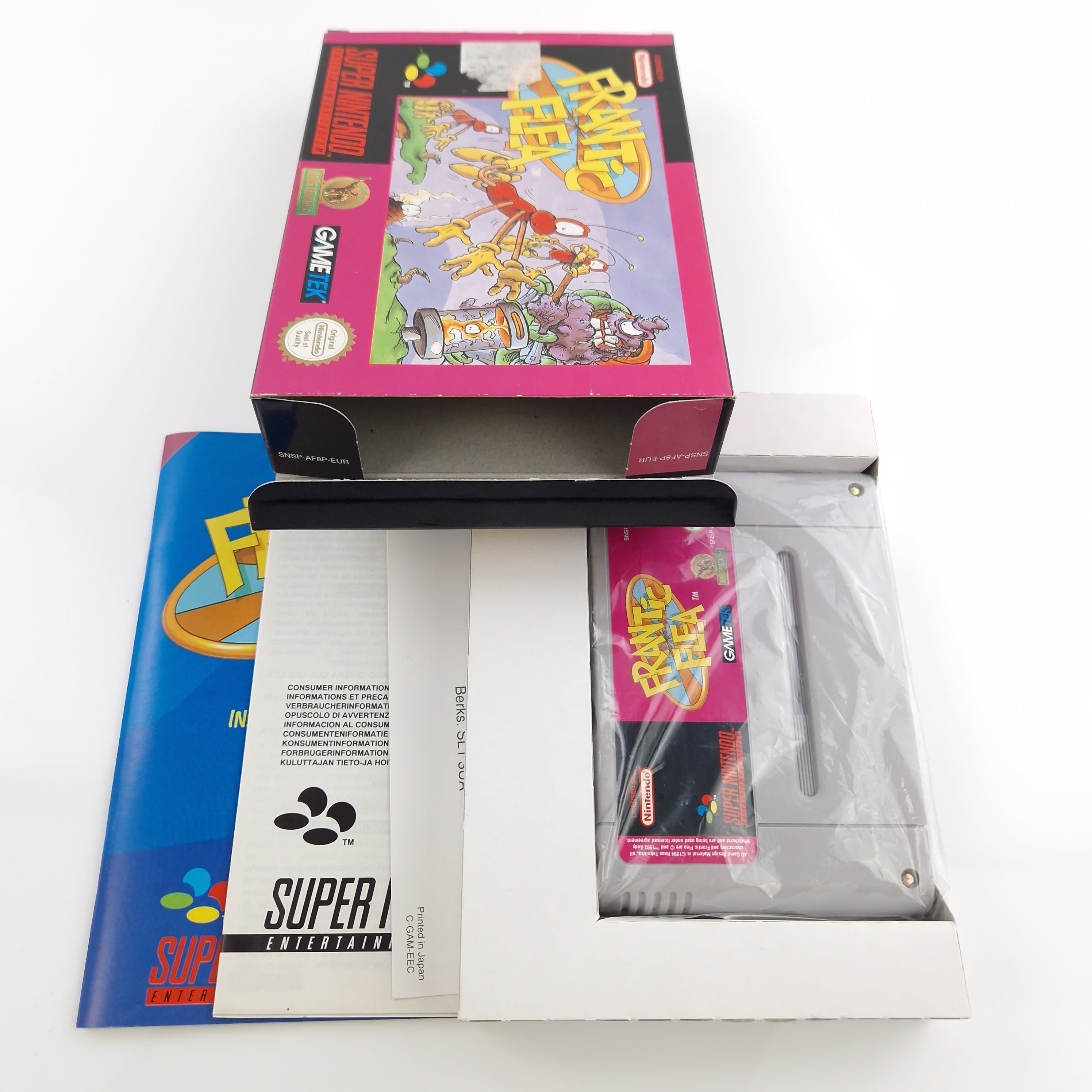 Super Nintendo Spiel – Frantic Flea SNES Modul OVP PAL
