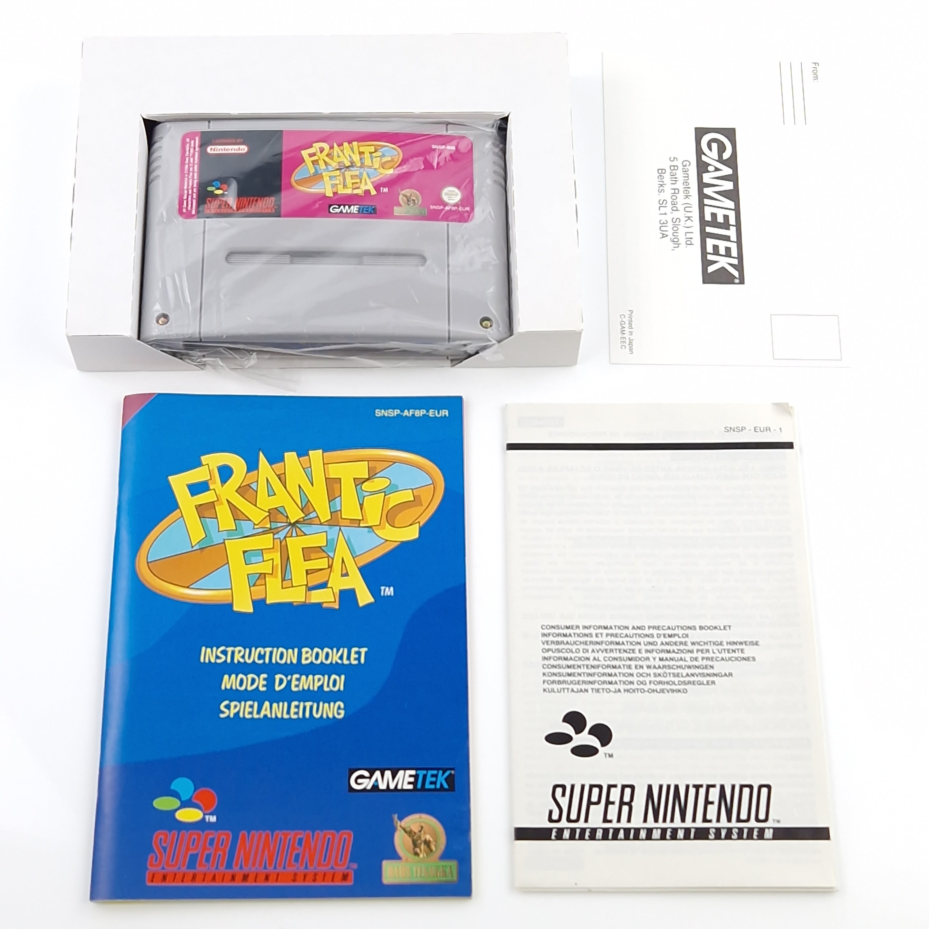 Super Nintendo Spiel – Frantic Flea SNES Modul OVP PAL