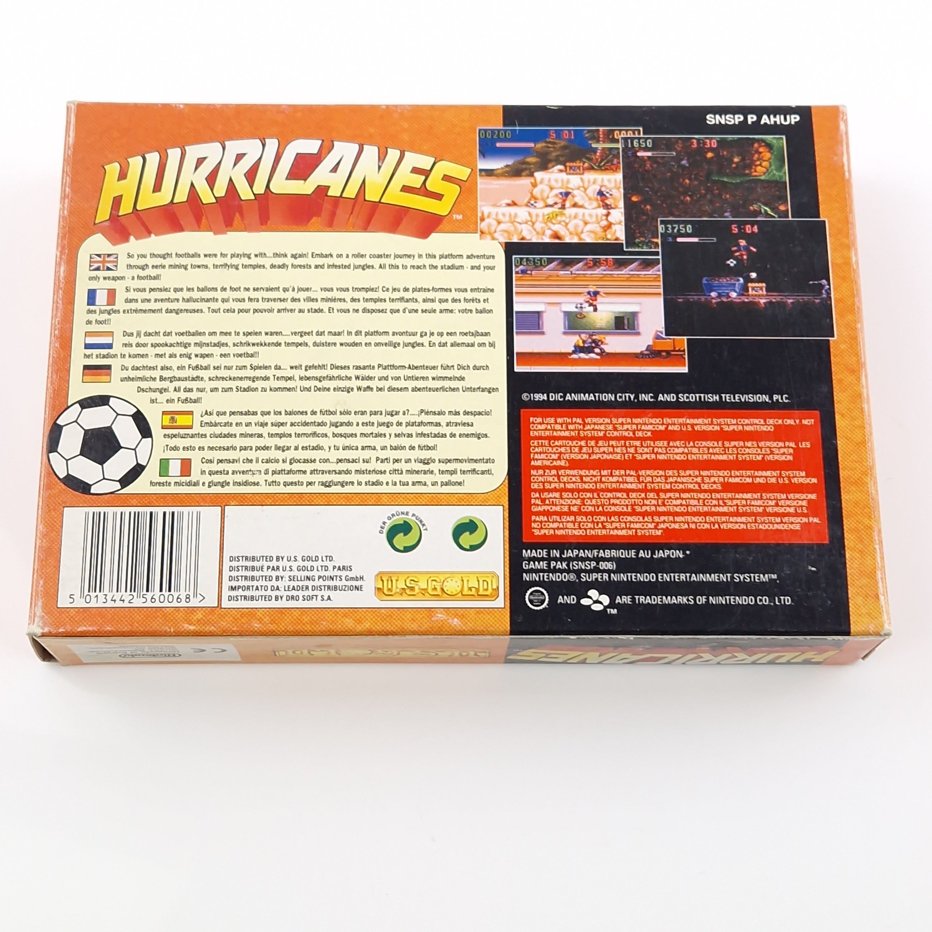Super Nintendo Spiel – Hurricanes Fußball SNES OVP PAL EUR