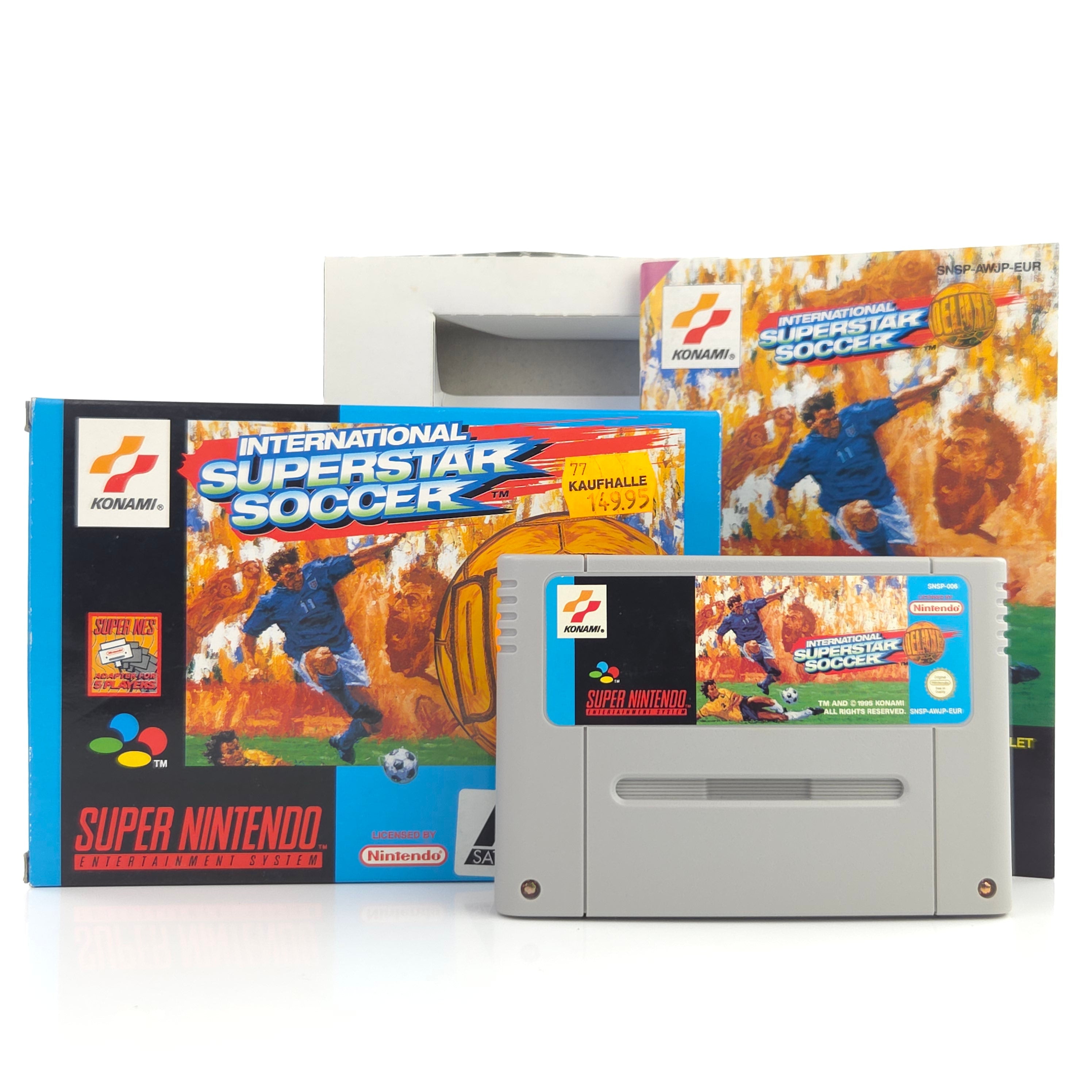 Super Nintendo Spiel International Superstar Soccer Deluxe SNES OVP PAL NOE