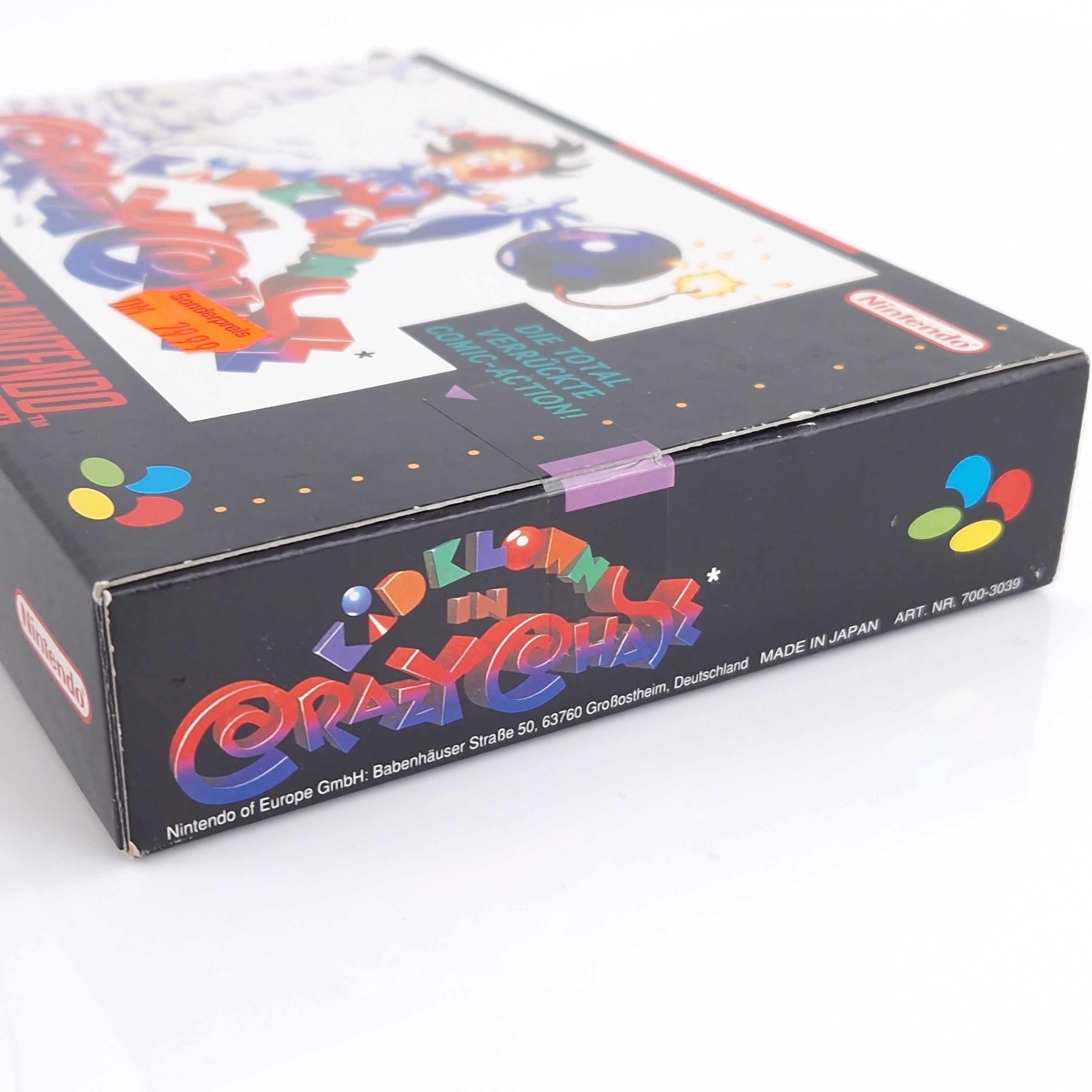 Super Nintendo Spiel – Kid Klown in Crazy Chase OVP PAL