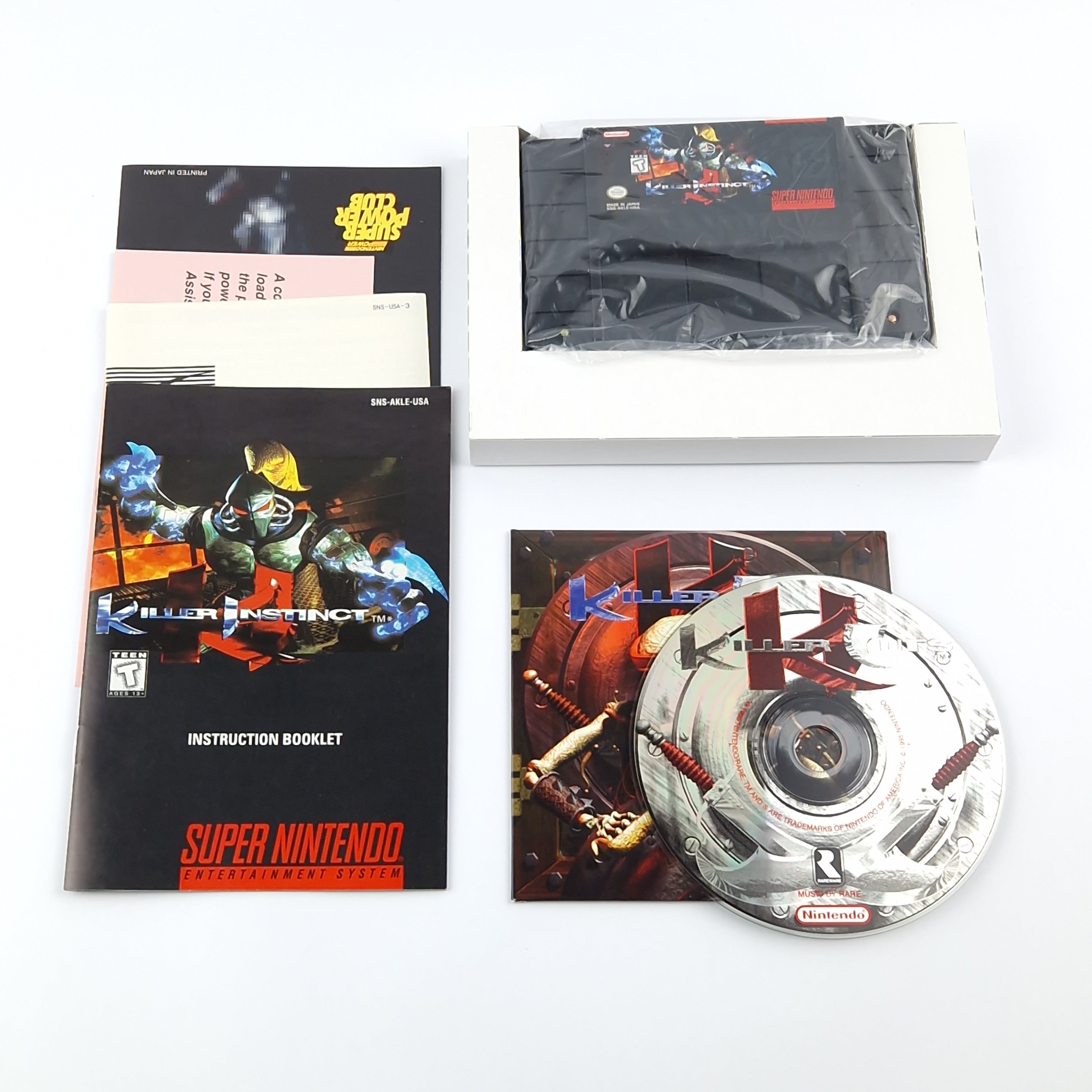 Super Nintendo Spiel – Killer Instinct + Music CD OVP SNES USA