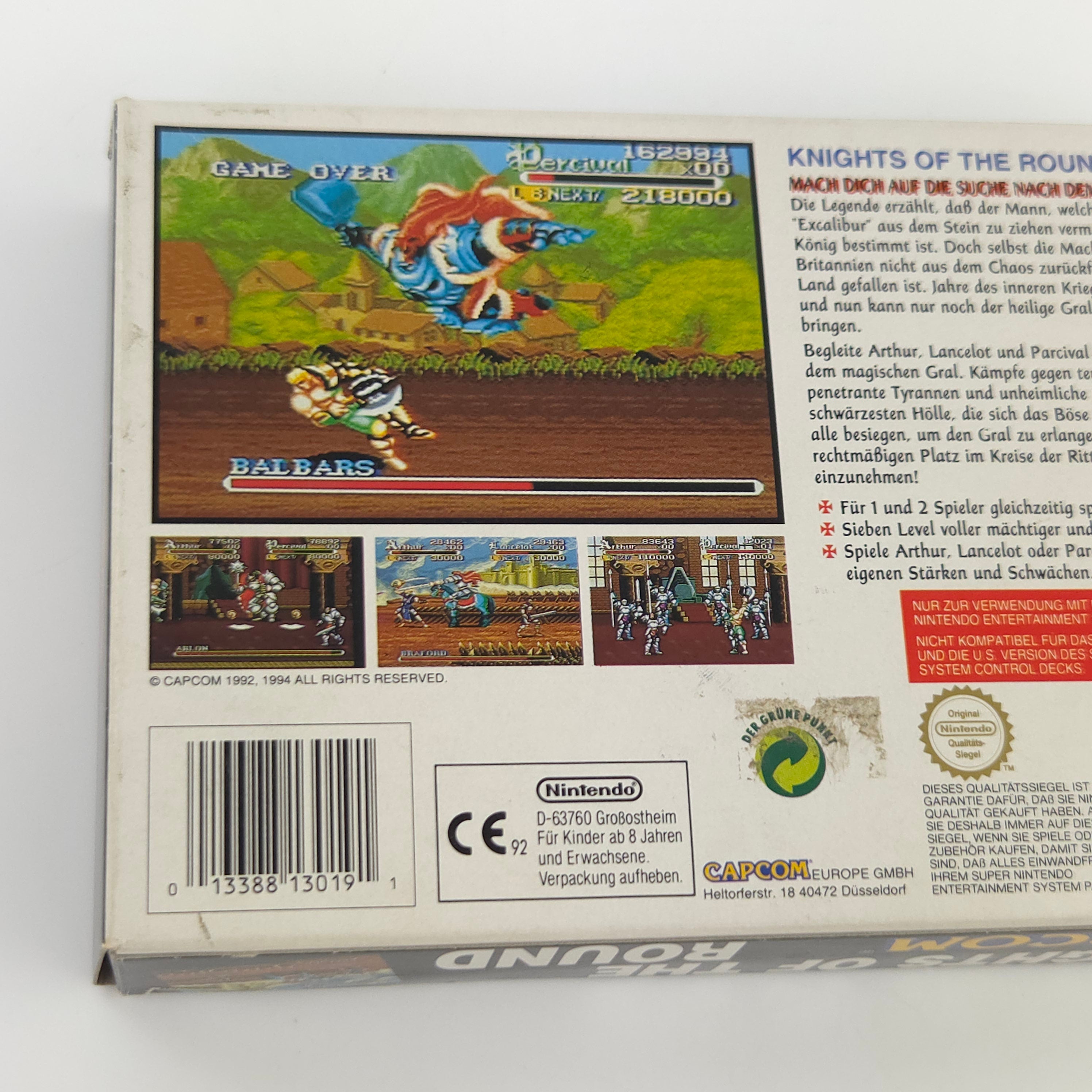 Super Nintendo Spiel Knights of the Round OVP CIB